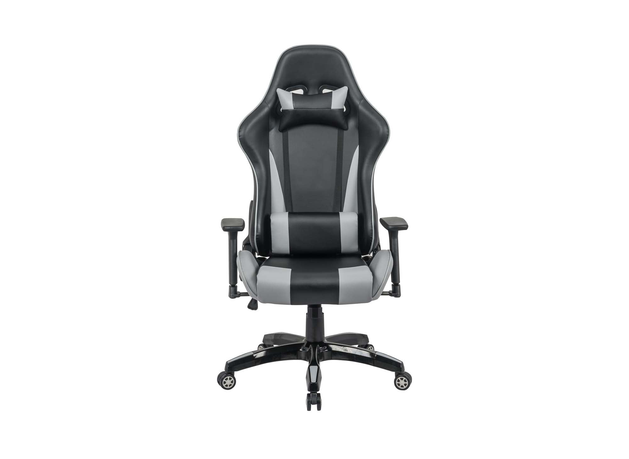 ELMAR Gaming-Stuhl aus schwarzem und grauem Kunstleder