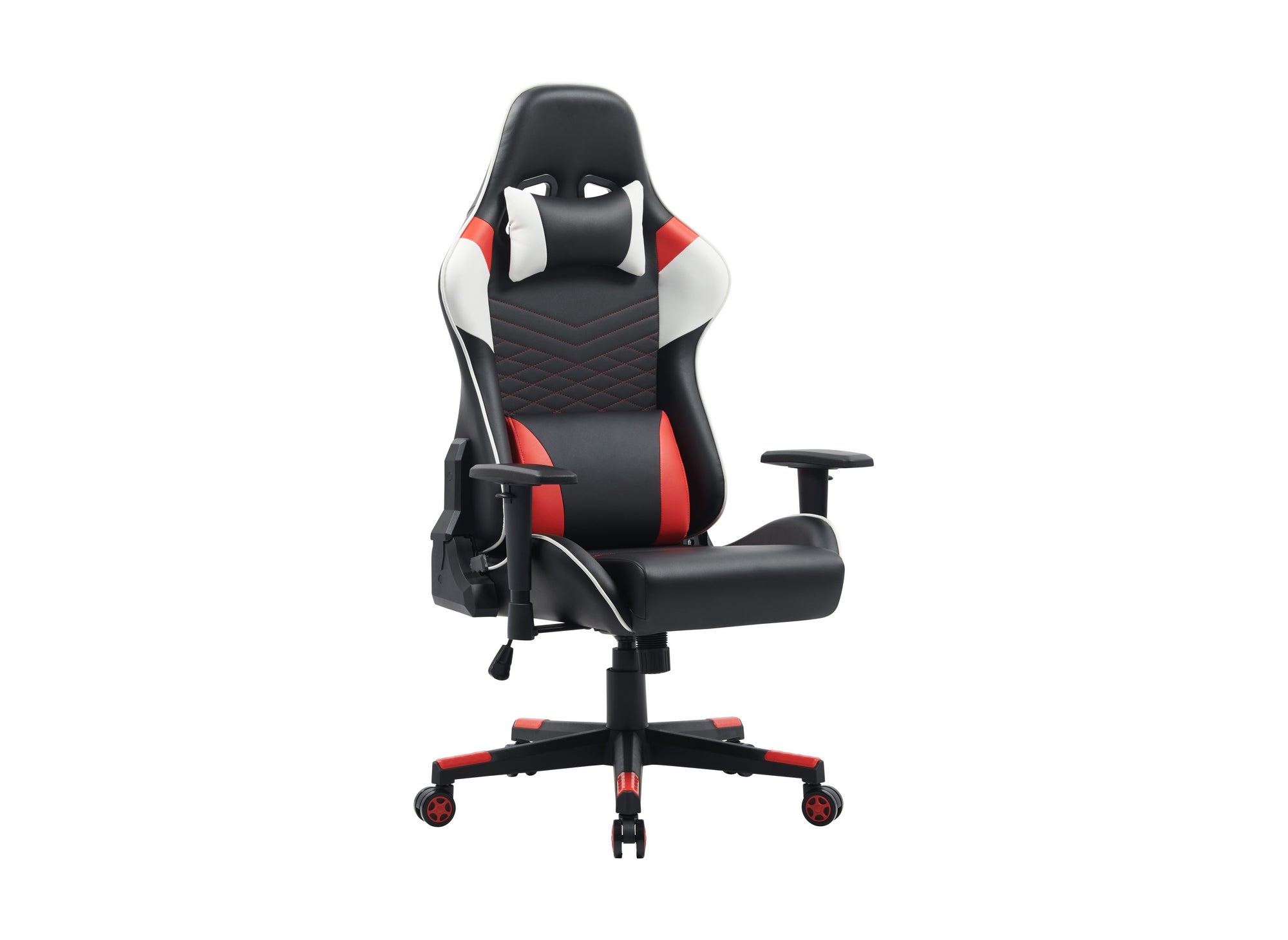 KIRA Gaming-Bürostuhl aus schwarzem, weißem und rotem Kunstleder