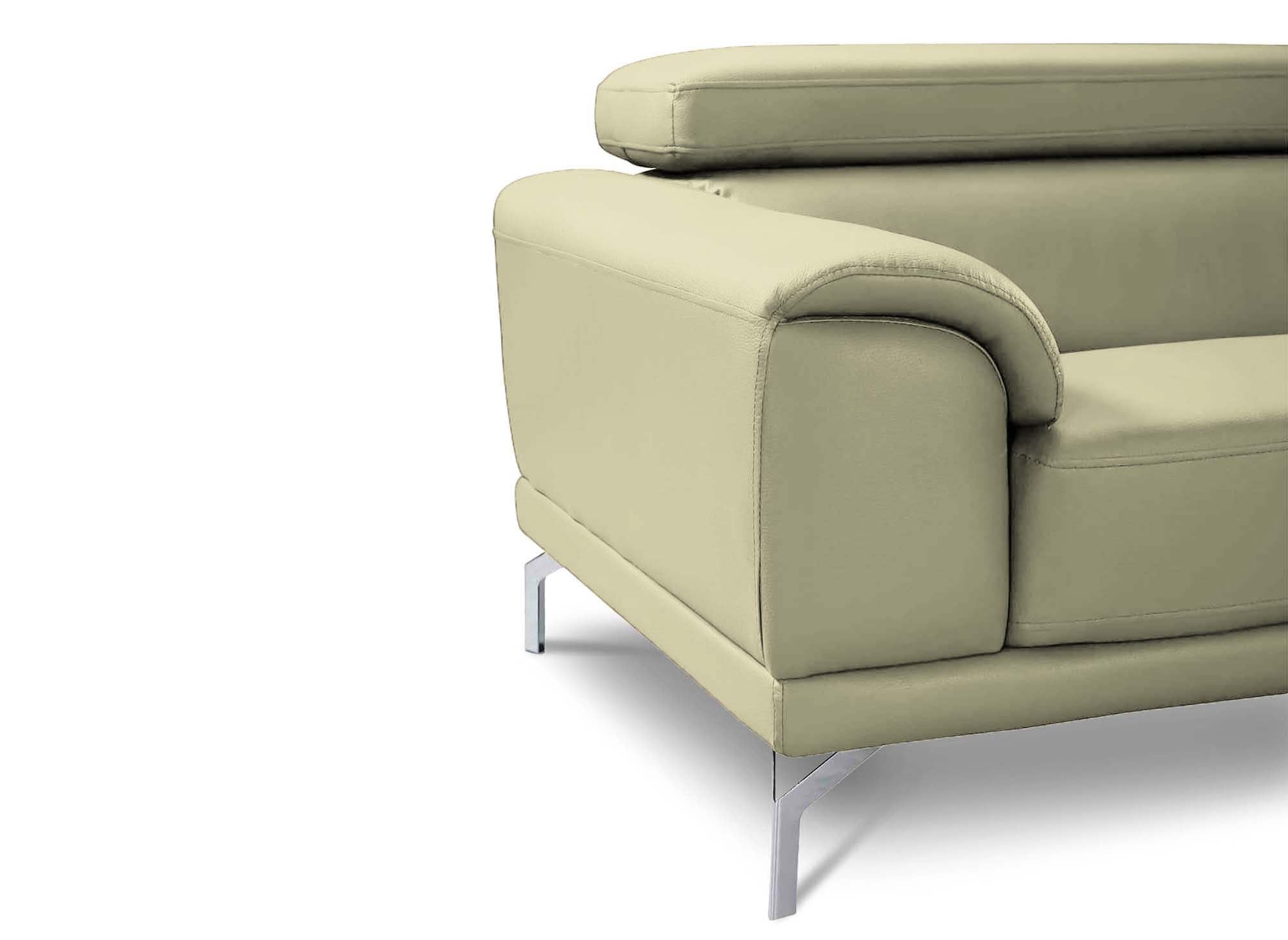 BRITTA modernes beiges 3-Sitzer-Designer-Sofa