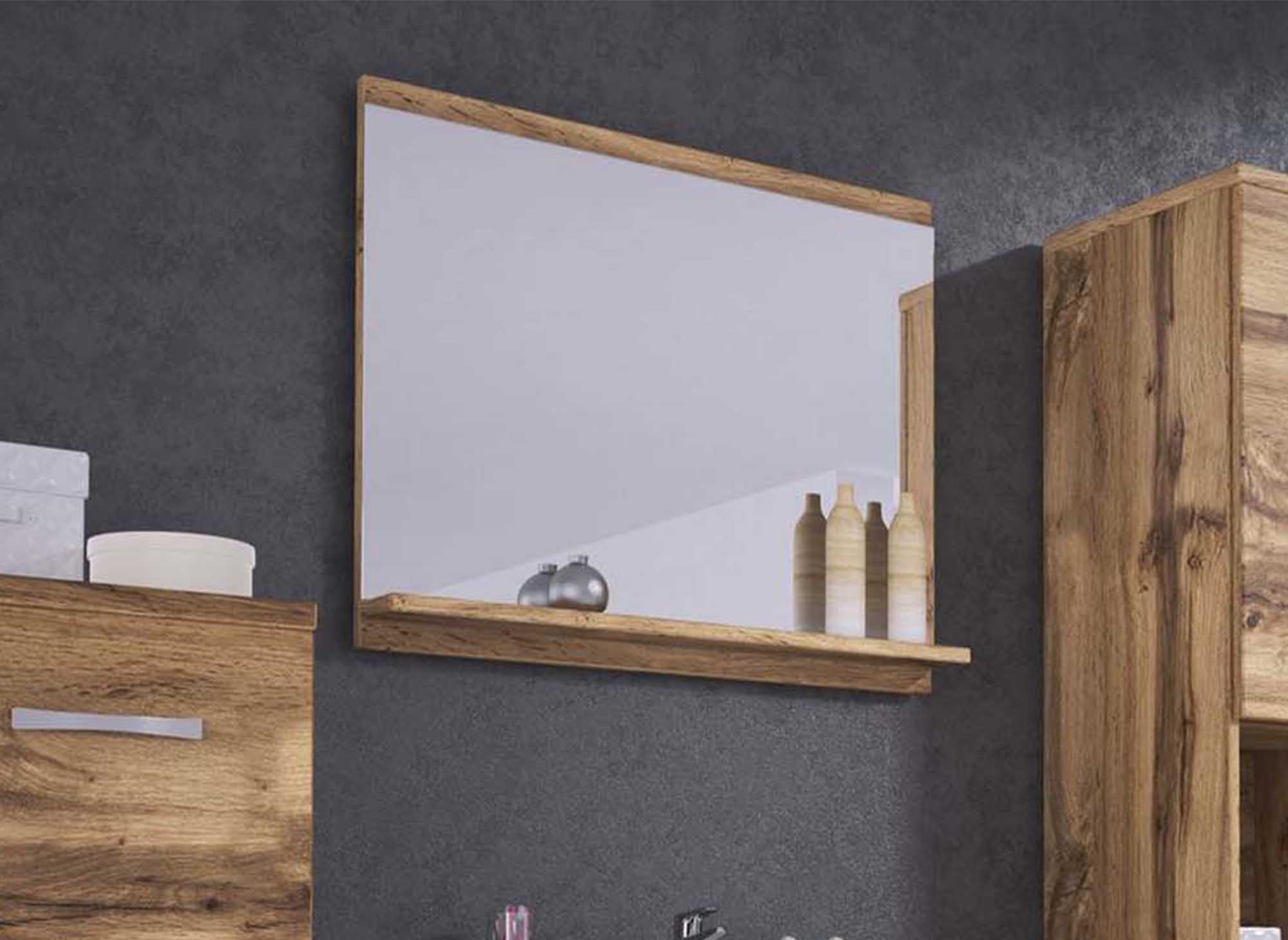 ALBY Designer-Badmöbel-Set zur Wandmontage – Eiche gealtert