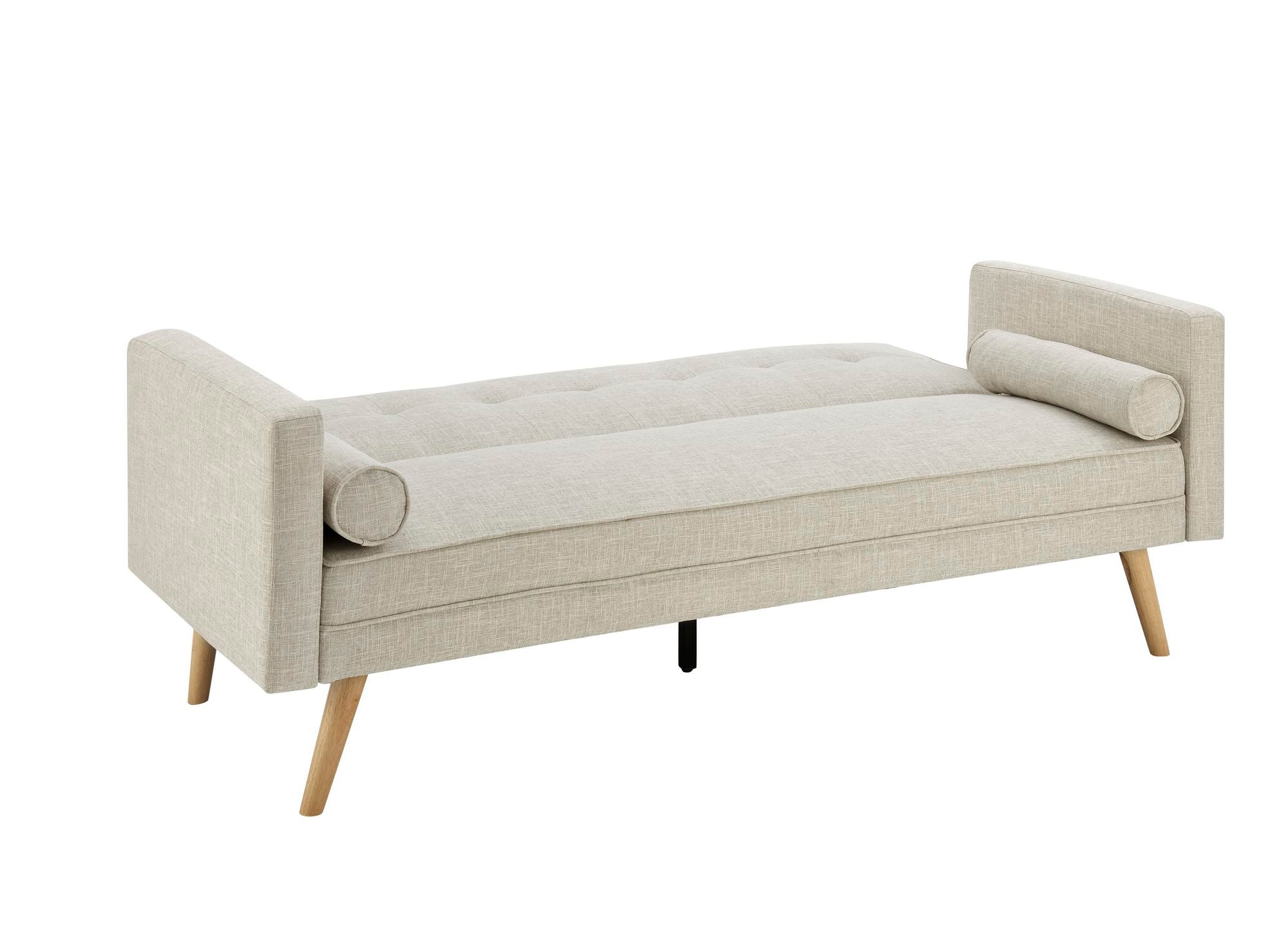 Beiges Stoffschlafsofa TANIA