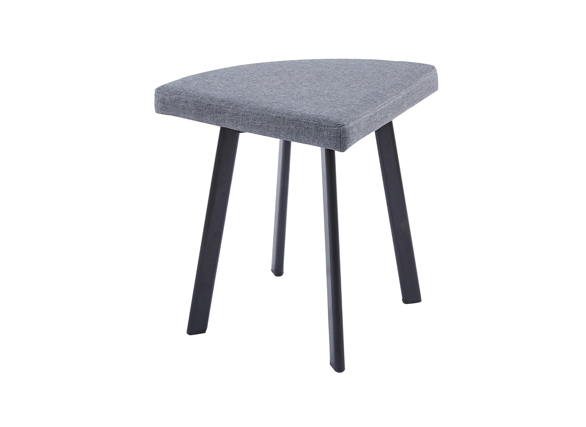 IRINA Esstisch-Set aus schwarzem Holz mit 4 grauen Hockern