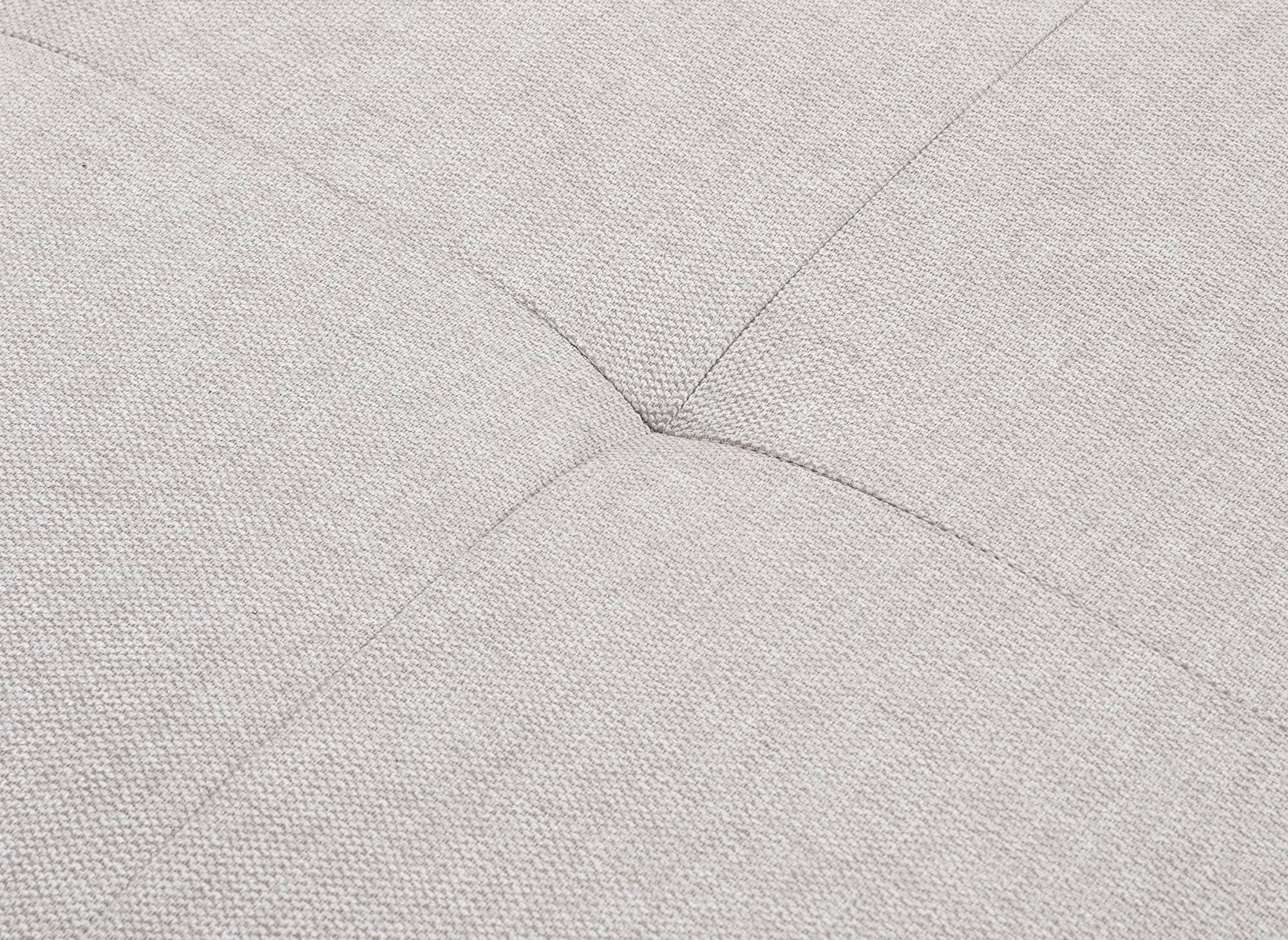 MONICA Ecksofa aus beigefarbenem Stoff – rechtwinklig