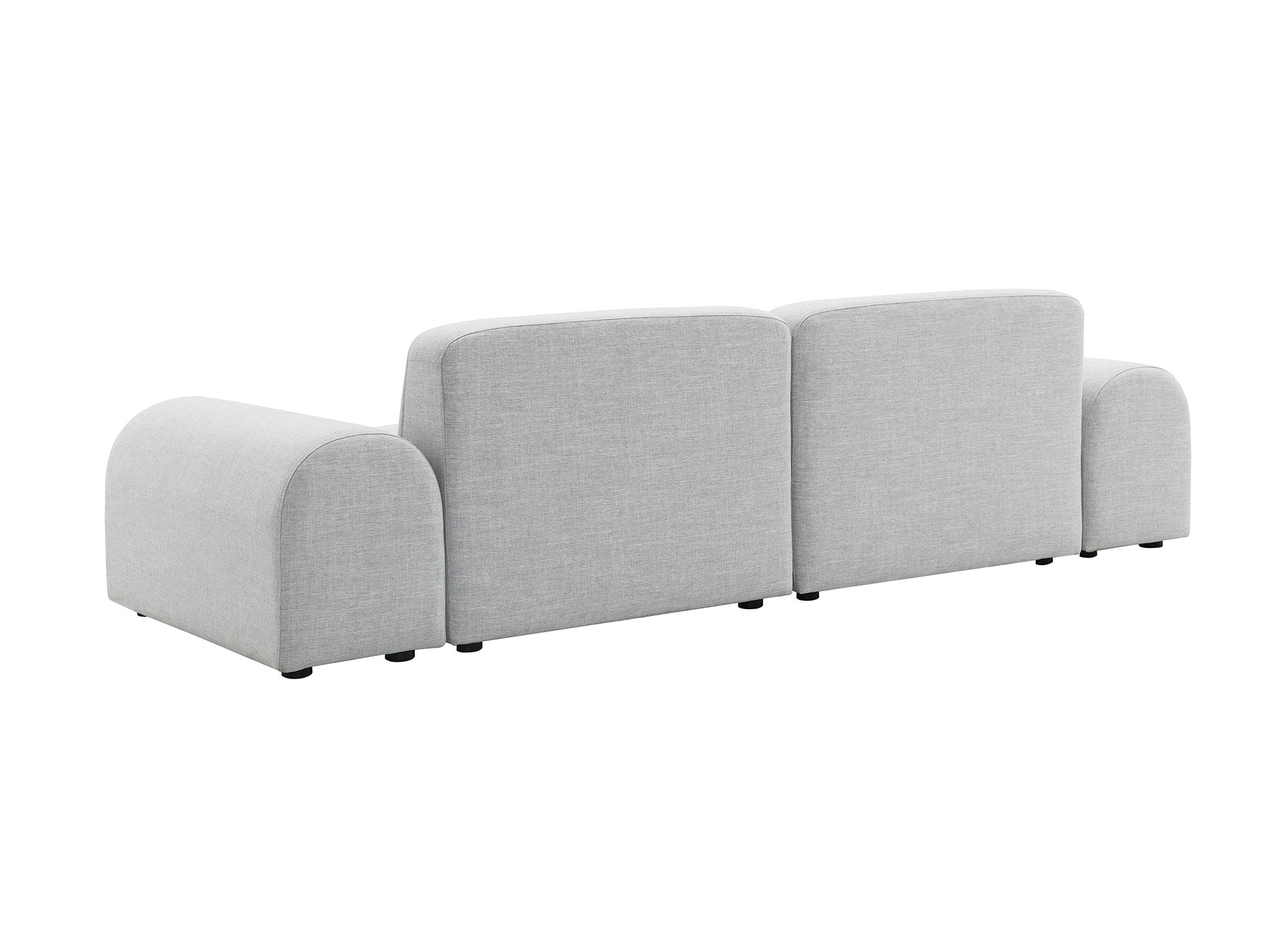 Modernes 3-Sitzer-Sofa EMMA aus grauem Stoff