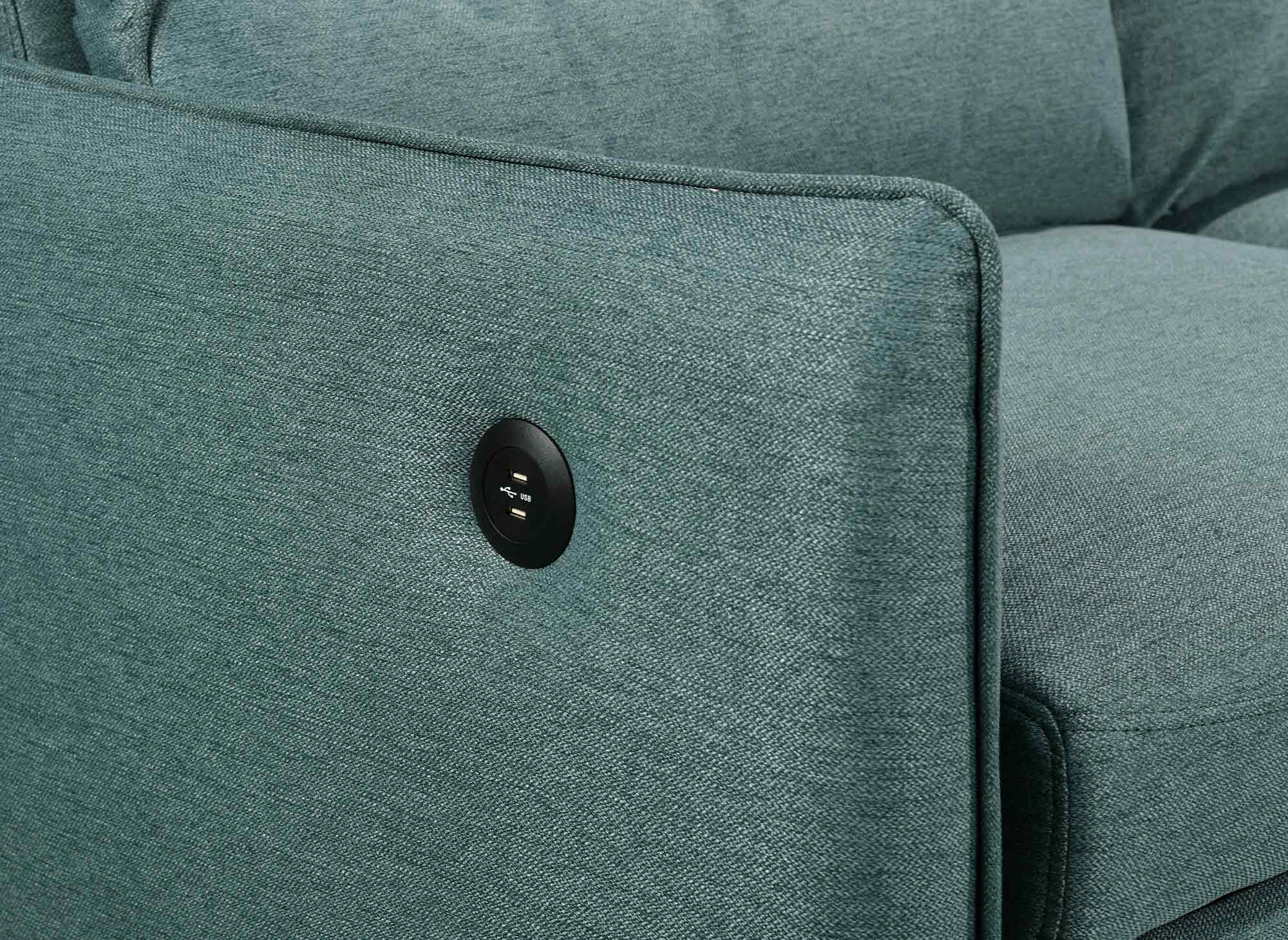 ZADIG 3-Sitzer-Schlafsofa aus grünem Stoff
