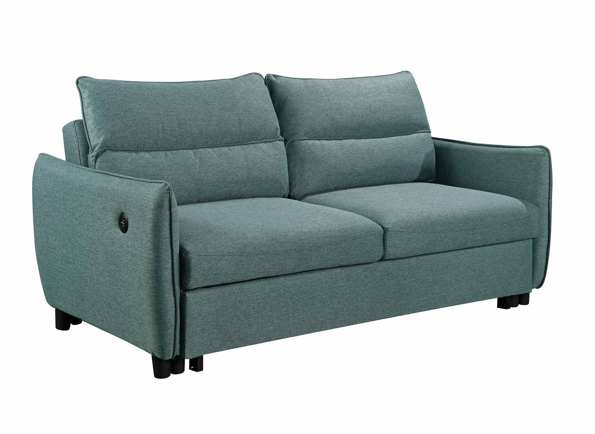 ZADIG 3-Sitzer-Schlafsofa aus grünem Stoff