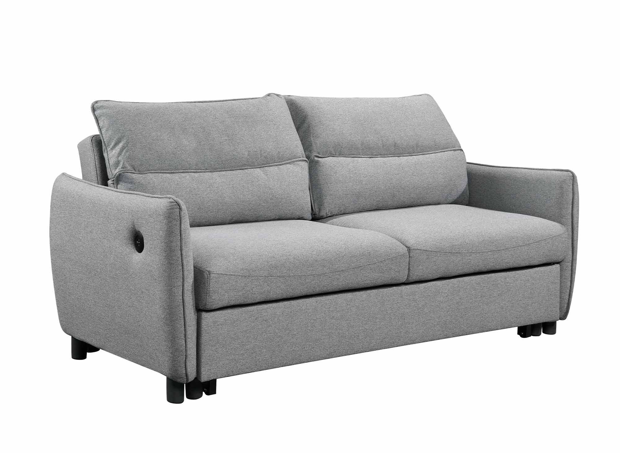 ZADIG 3-Sitzer-Schlafsofa aus hellgrauem Stoff