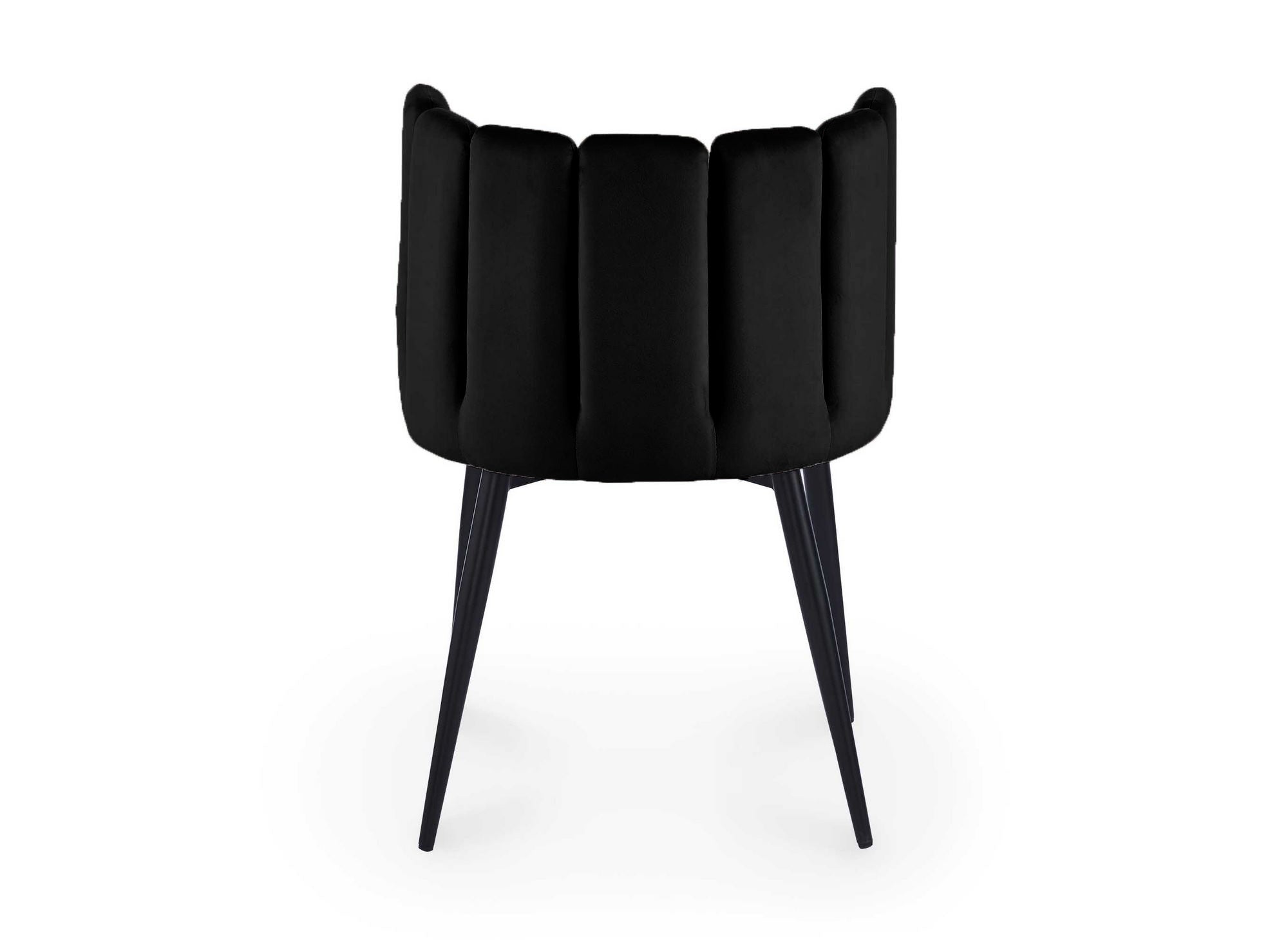 2er-Set DEBBY Designer-Stühle aus schwarzem Samt