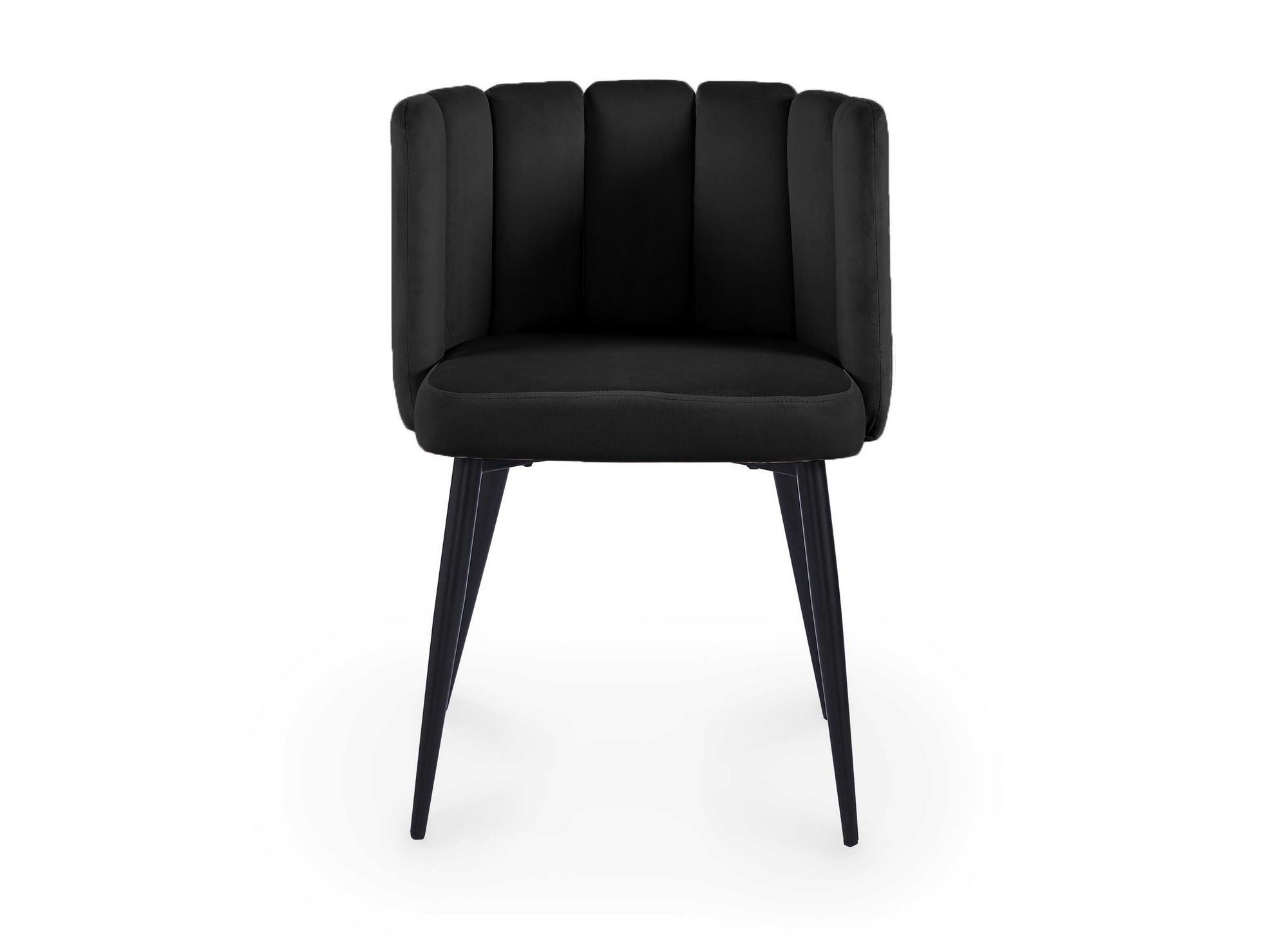 2er-Set DEBBY Designer-Stühle aus schwarzem Samt