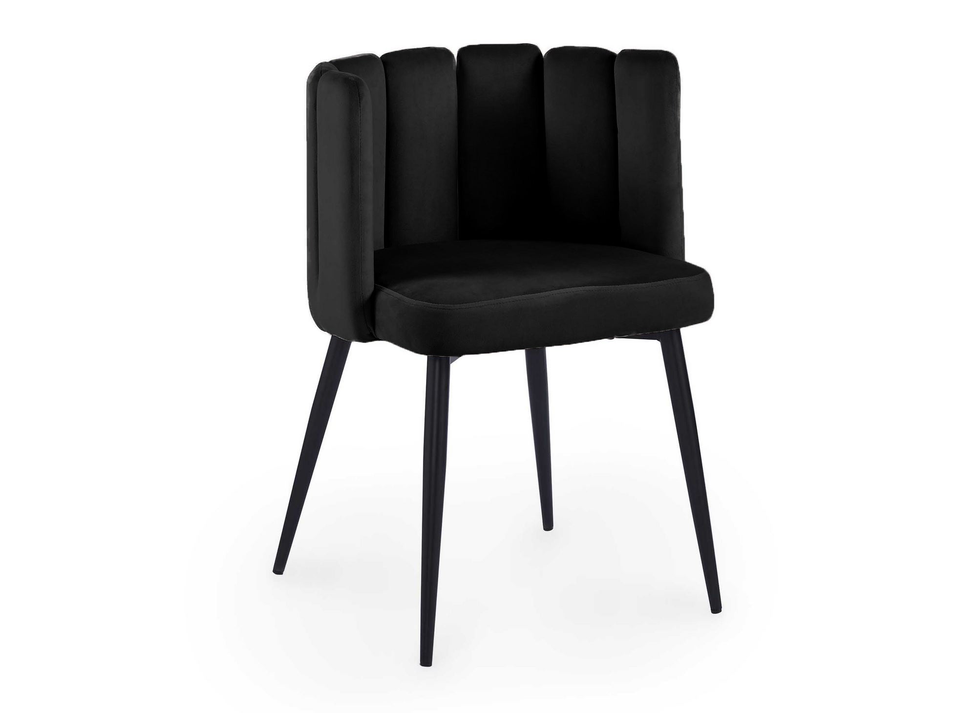 2er-Set DEBBY Designer-Stühle aus schwarzem Samt
