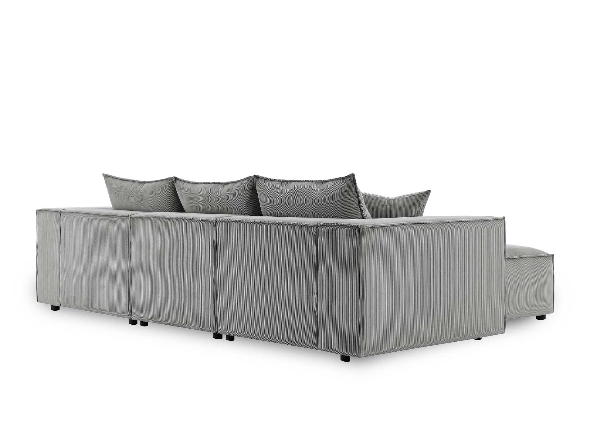 Modulares Ecksofa HARLEM aus grauem Cord