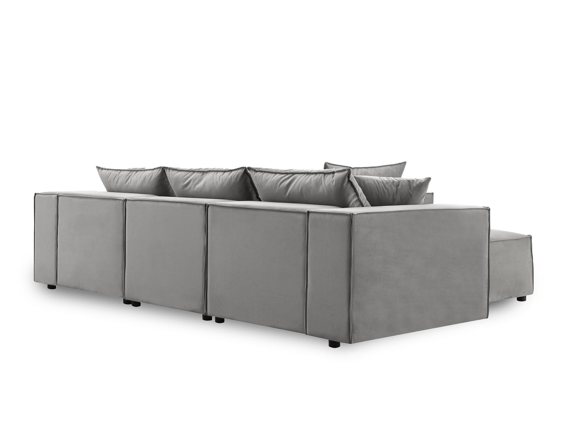 Modulares Ecksofa HARLEM aus grauem Samt