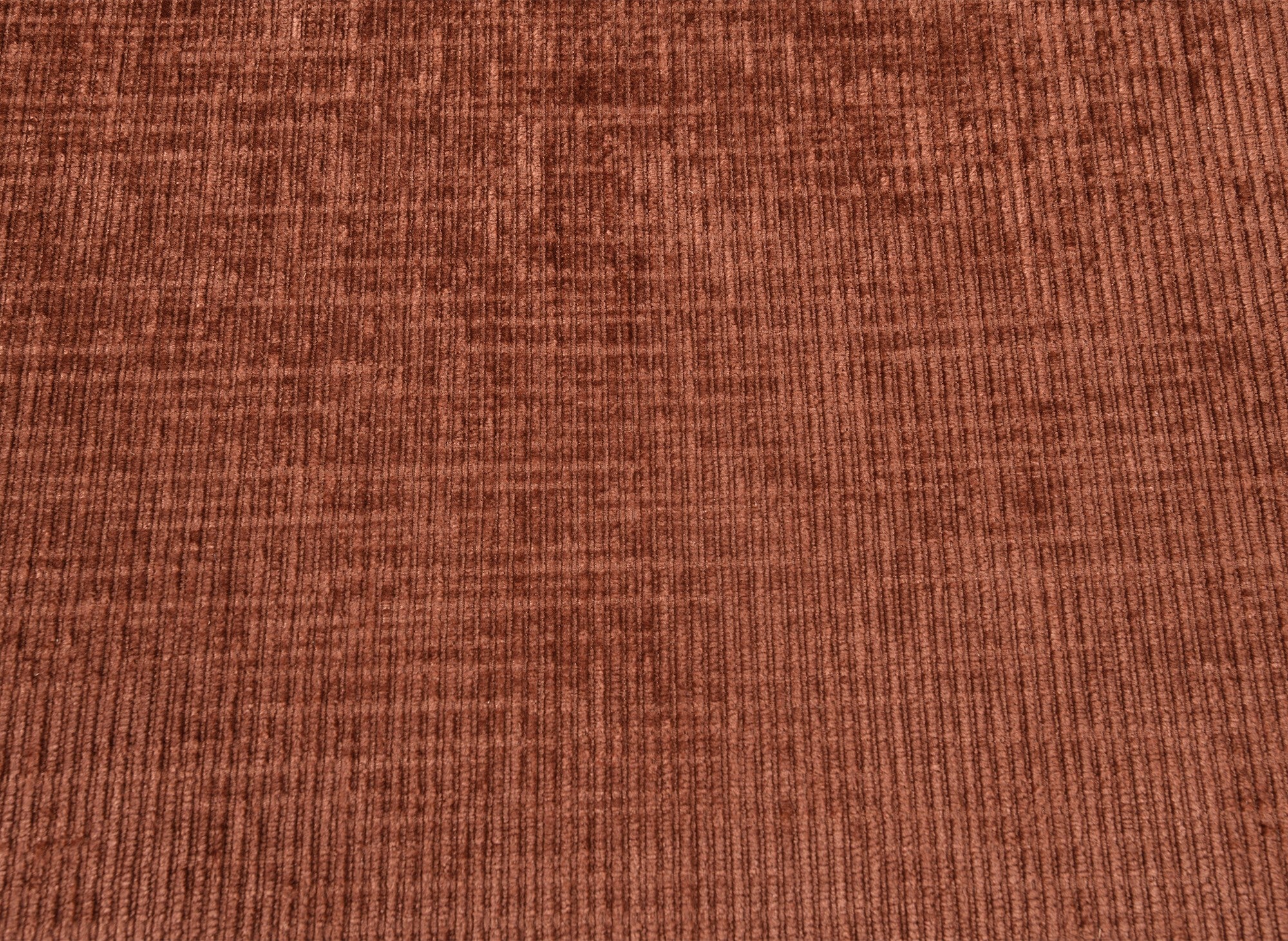 LUFY umwandelbares Ecksofa mit Stauraum aus terrakottafarbenem, meliertem Samt – Linke Ecke