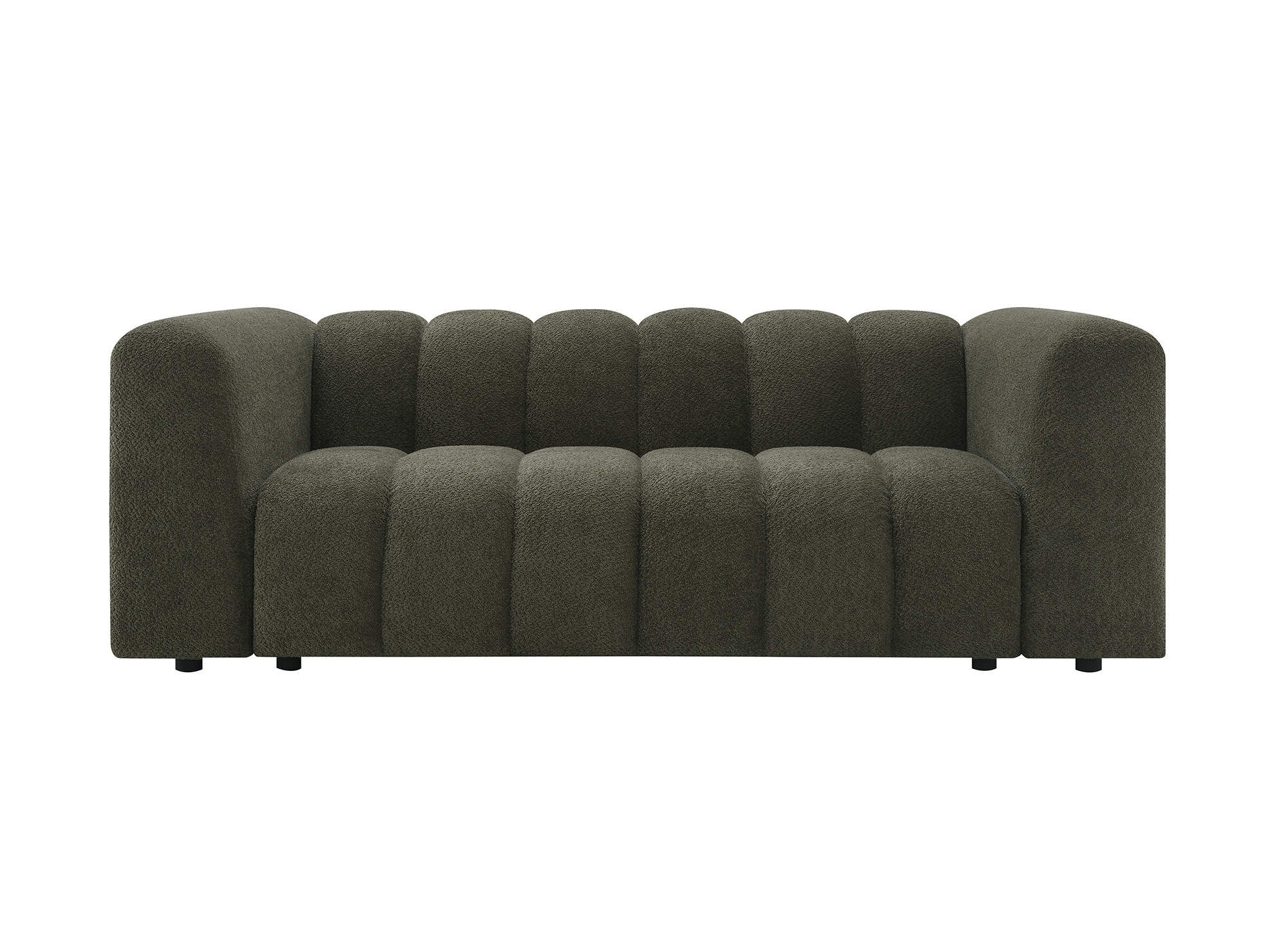 AELIS 3-Sitzer-Sofa aus grünem Bouclé-Stoff