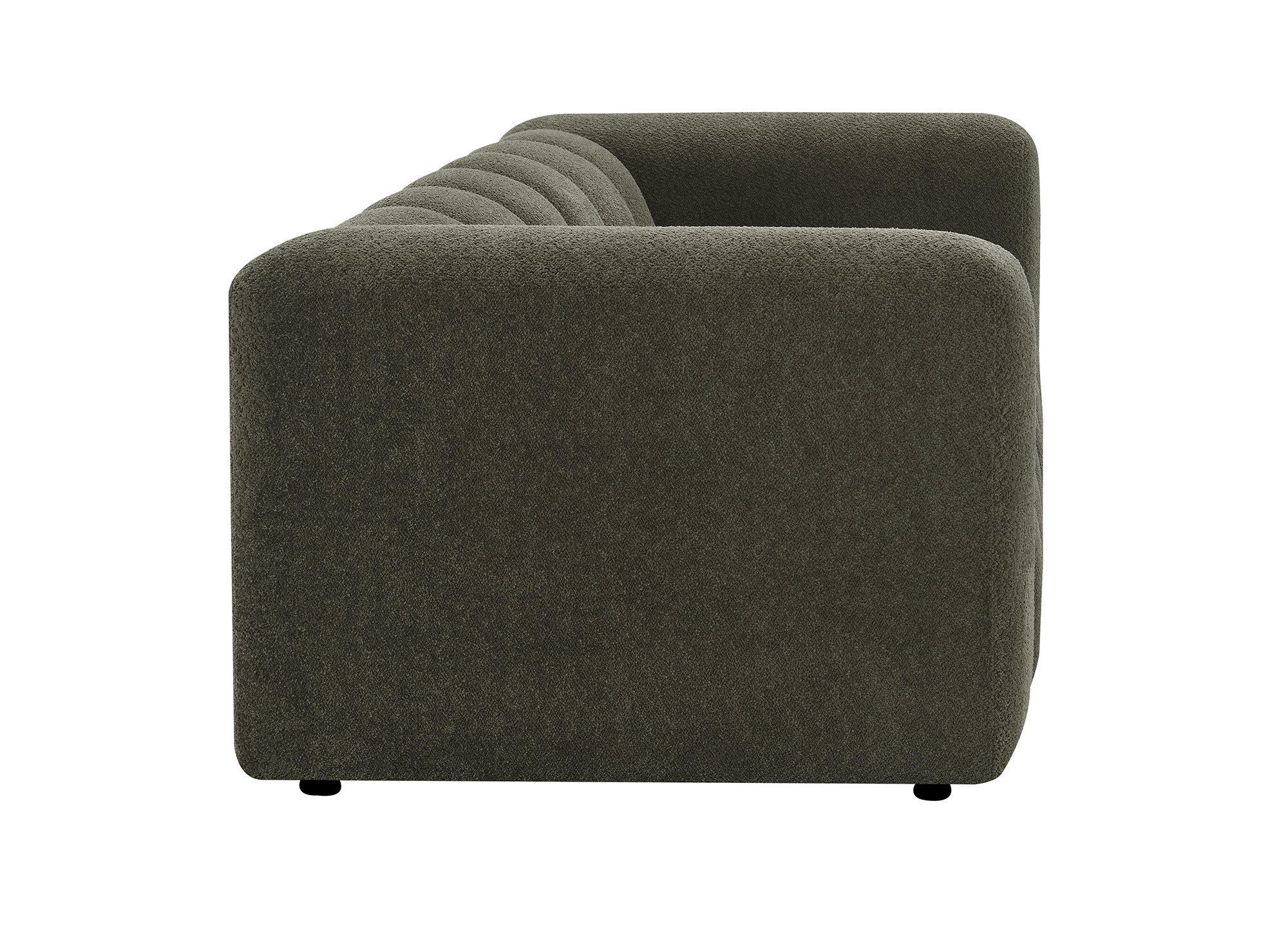 AELIS 3-Sitzer-Sofa aus grünem Bouclé-Stoff
