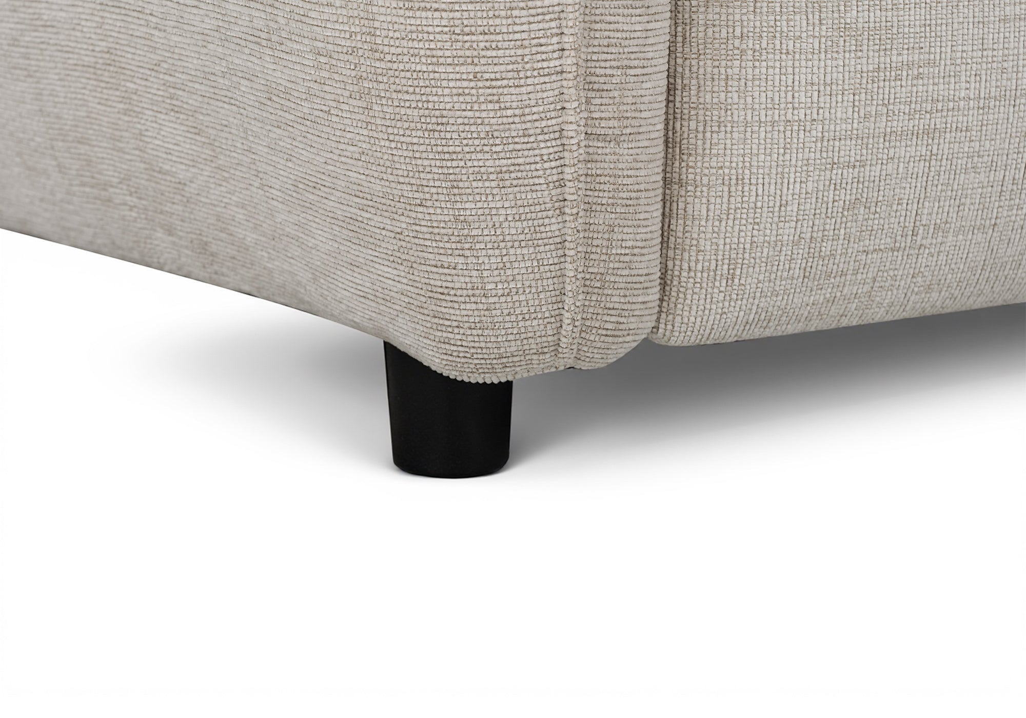 CHIARA 3-Sitzer-Express-Schlafsofa in beigefarbenem, strukturiertem Samt