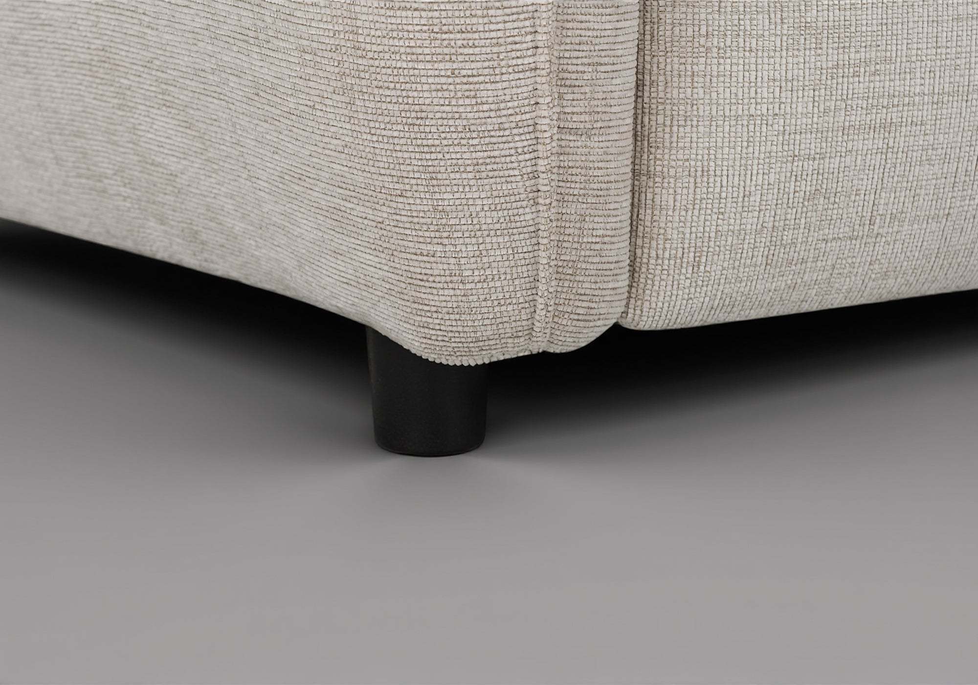 CHIARA 3-Sitzer-Schlafsofa aus strukturiertem beigefarbenem Samt