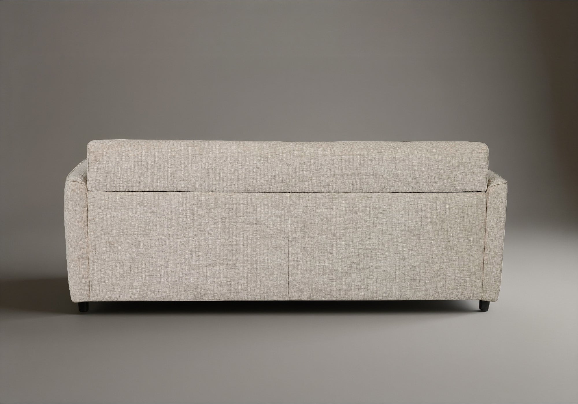 CHIARA 3-Sitzer-Schlafsofa aus strukturiertem beigefarbenem Samt