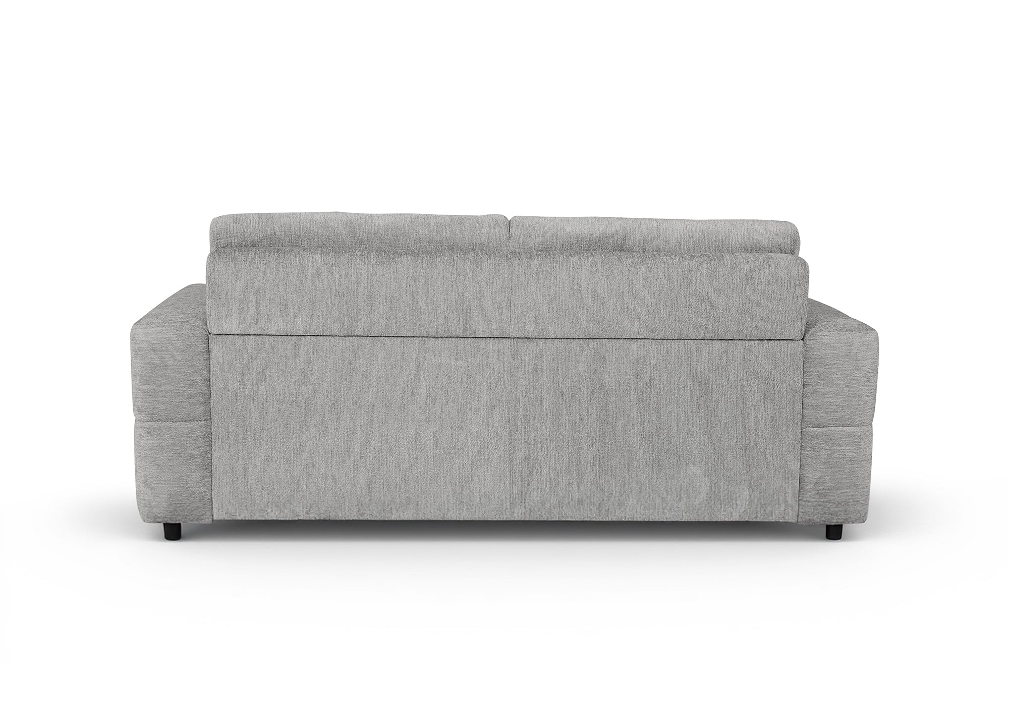 AMAURY 3-Sitzer-Schlafsofa aus hellgrau meliertem Samt