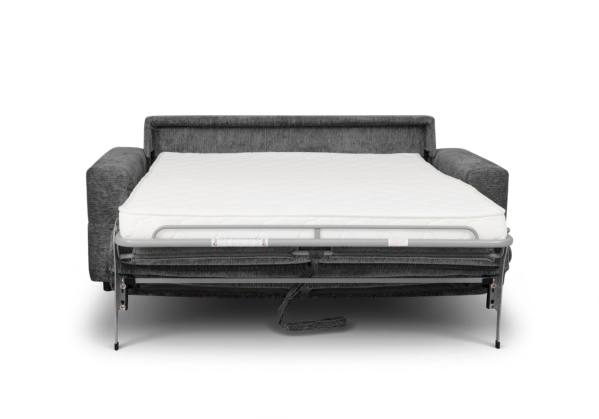 AMAURY 3-Sitzer-Schlafsofa aus dunkelgrau meliertem Samt