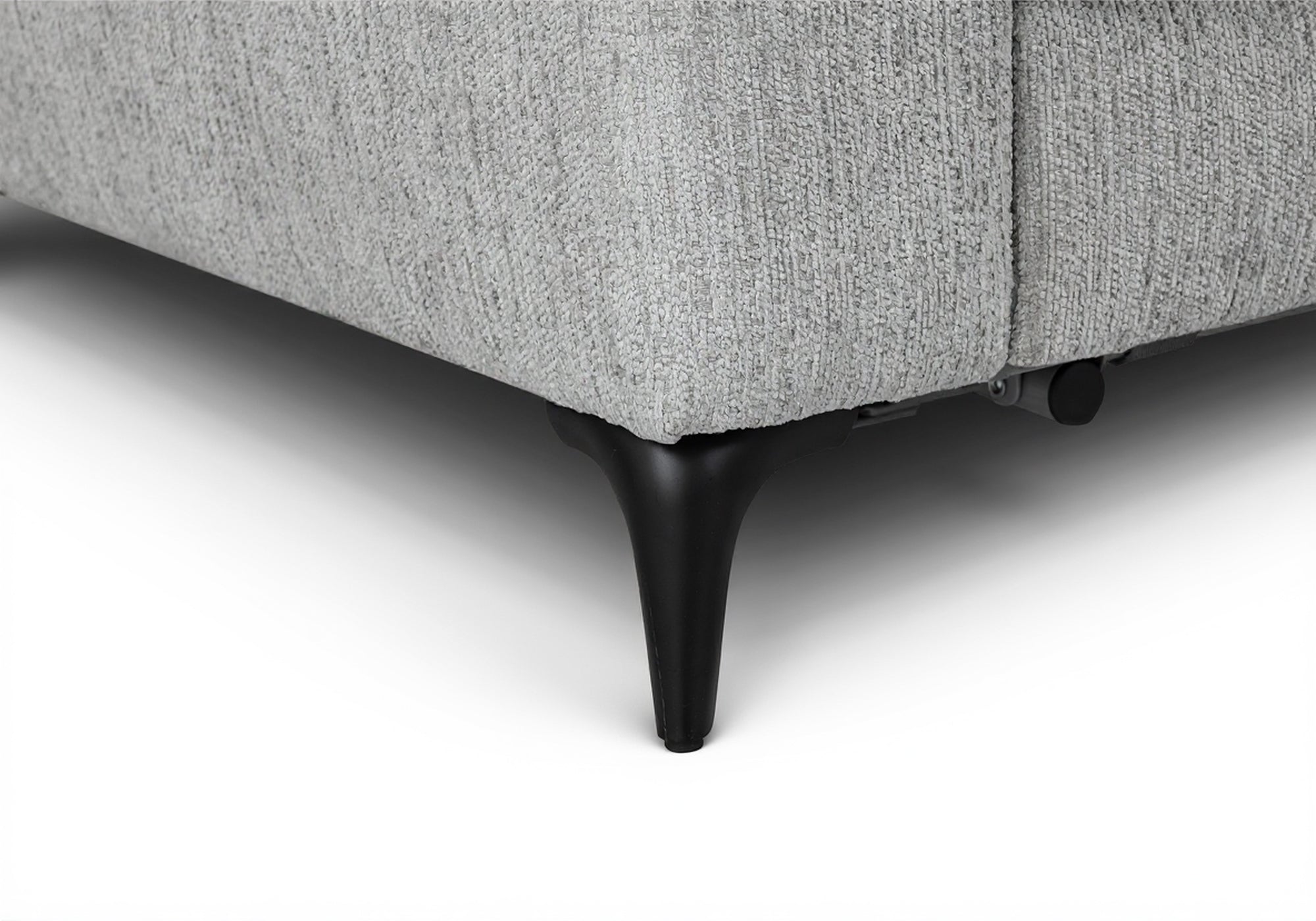 NONA 3-Sitzer-Schlafsofa aus hellgrau meliertem Samt