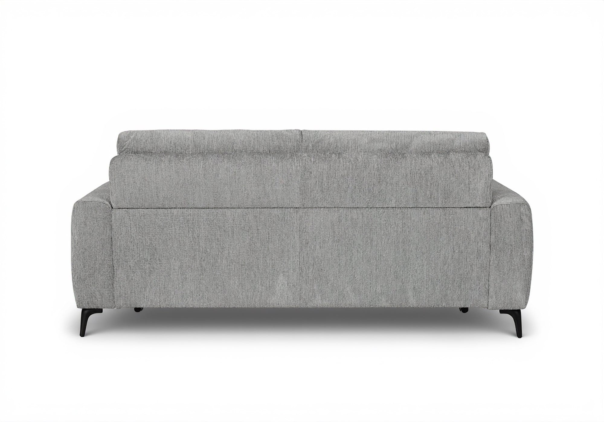 NONA 3-Sitzer-Schlafsofa aus hellgrau meliertem Samt