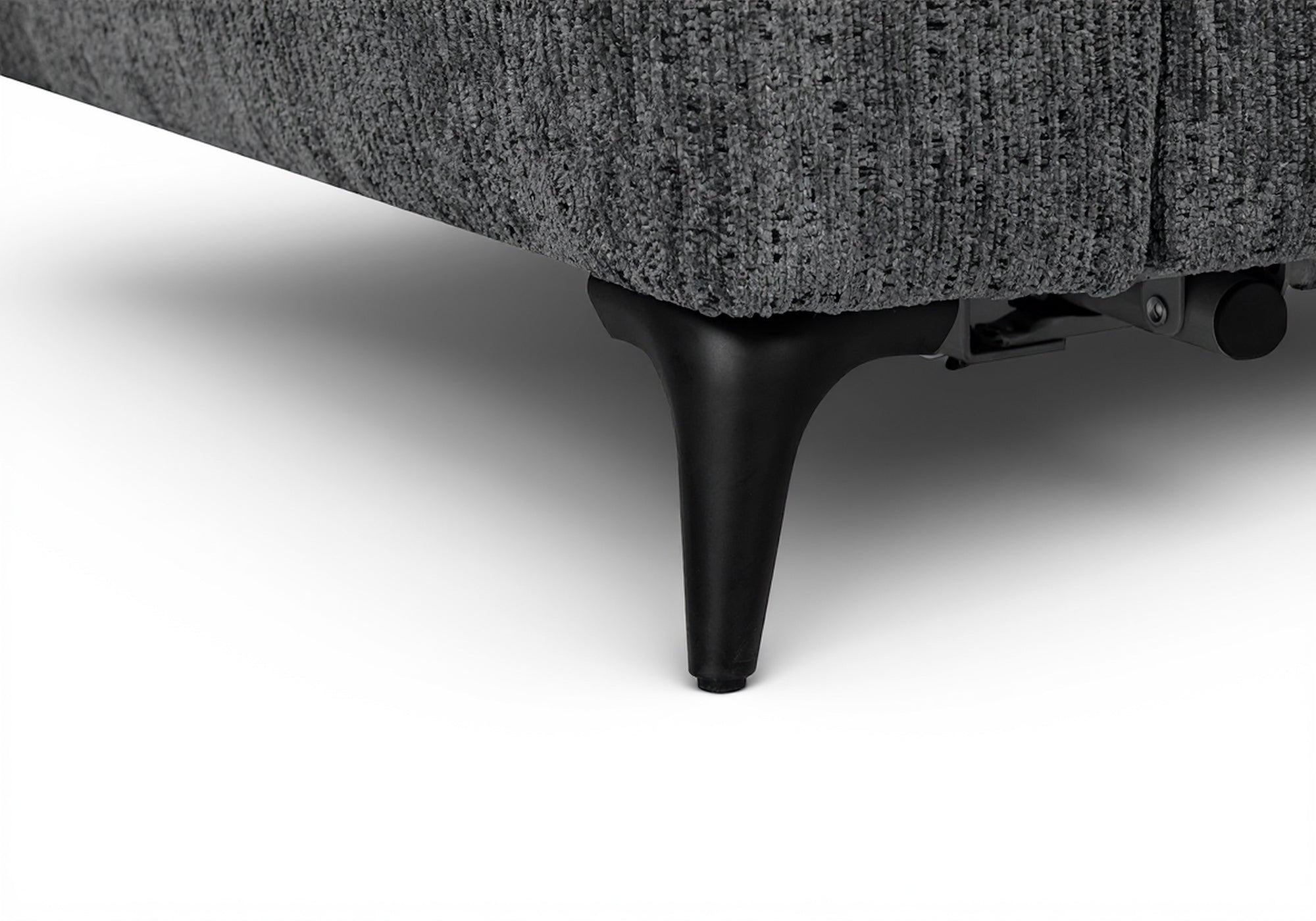 NONA 3-Sitzer-Schlafsofa aus dunkelgrau meliertem Samt