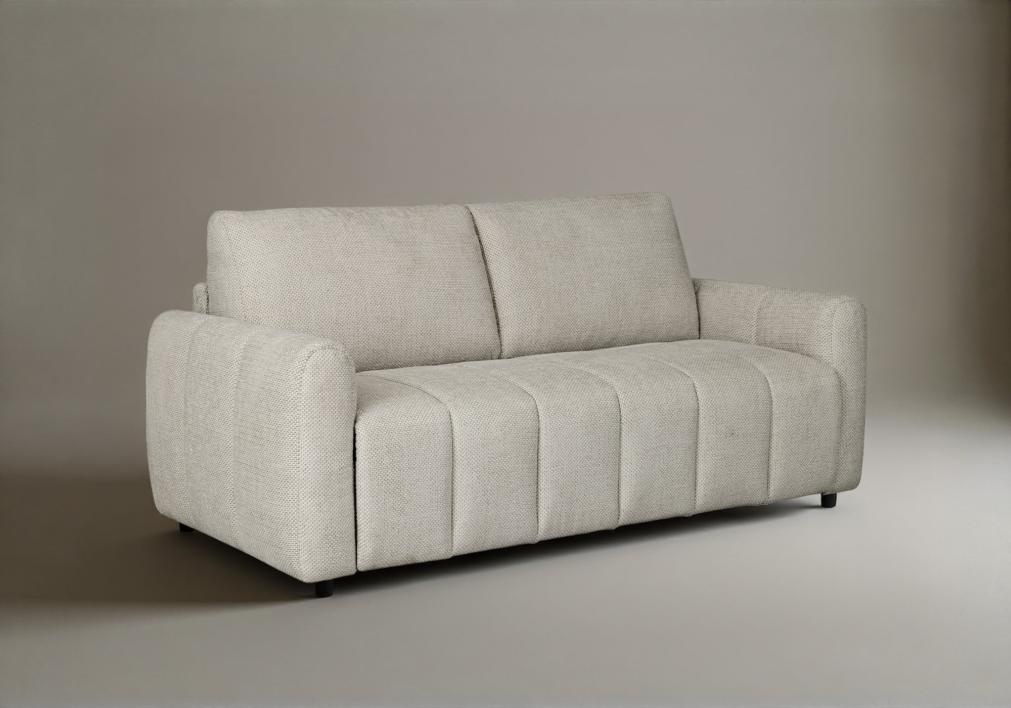 ISANDRO 3-Sitzer-Schlafsofa aus beigem Stoff