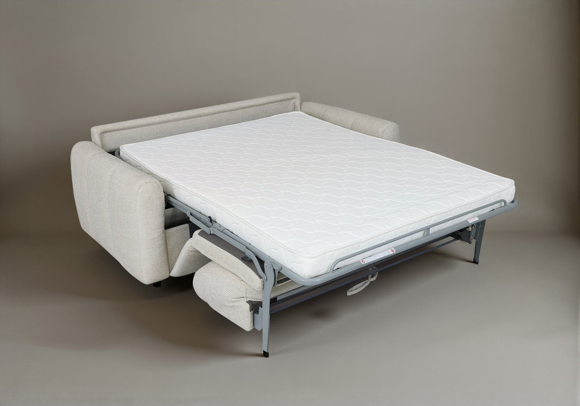 ISANDRO 3-Sitzer-Schlafsofa aus beigem Stoff