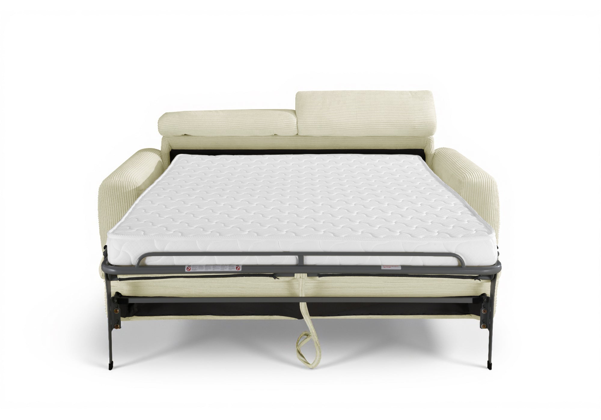 TOGO 3-Sitzer Express-Schlafsofa in beigem Cord