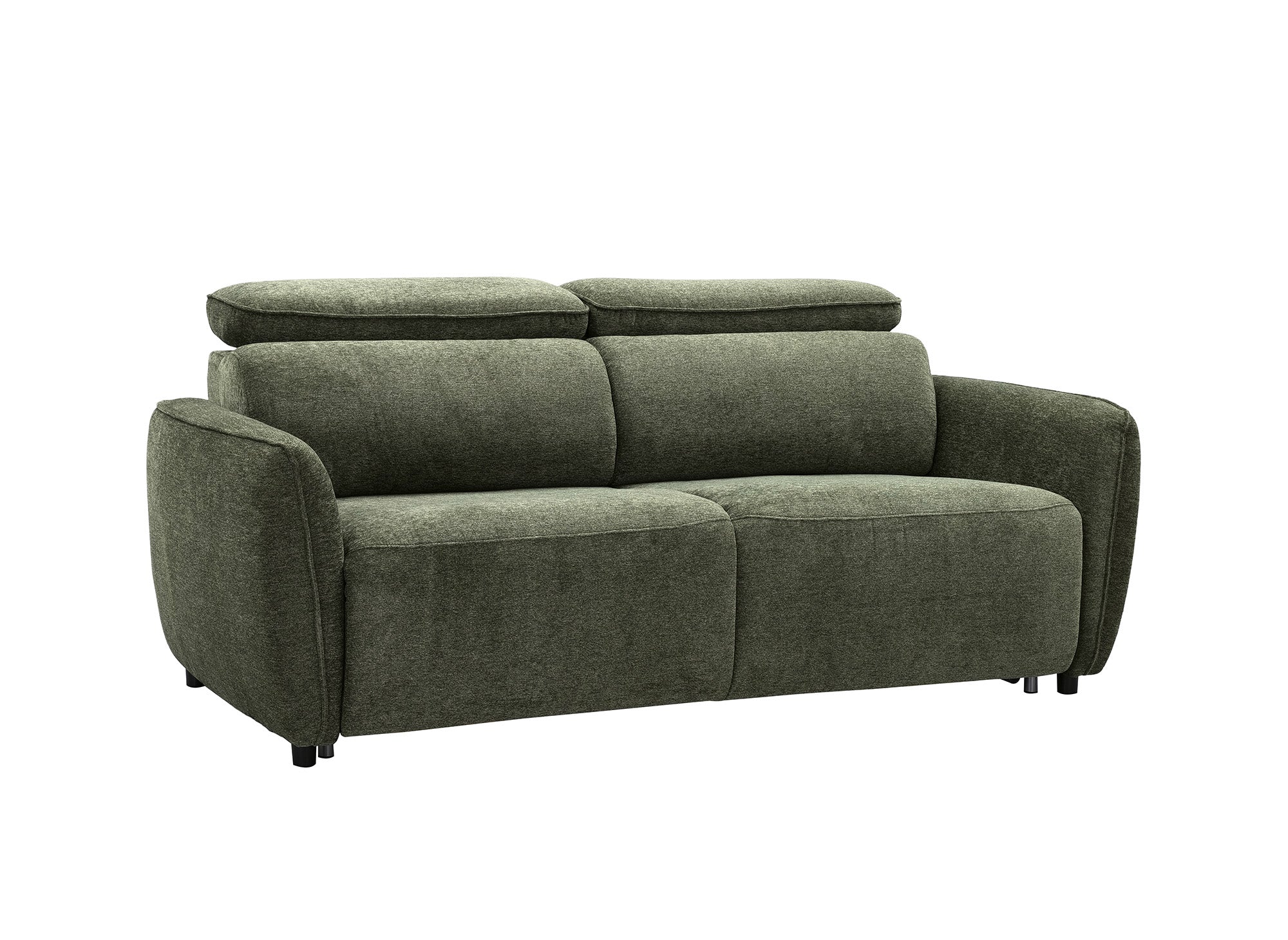 Express 3-Sitzer-Umwandelsofa aus grünem Strukturstoff JACINTHE