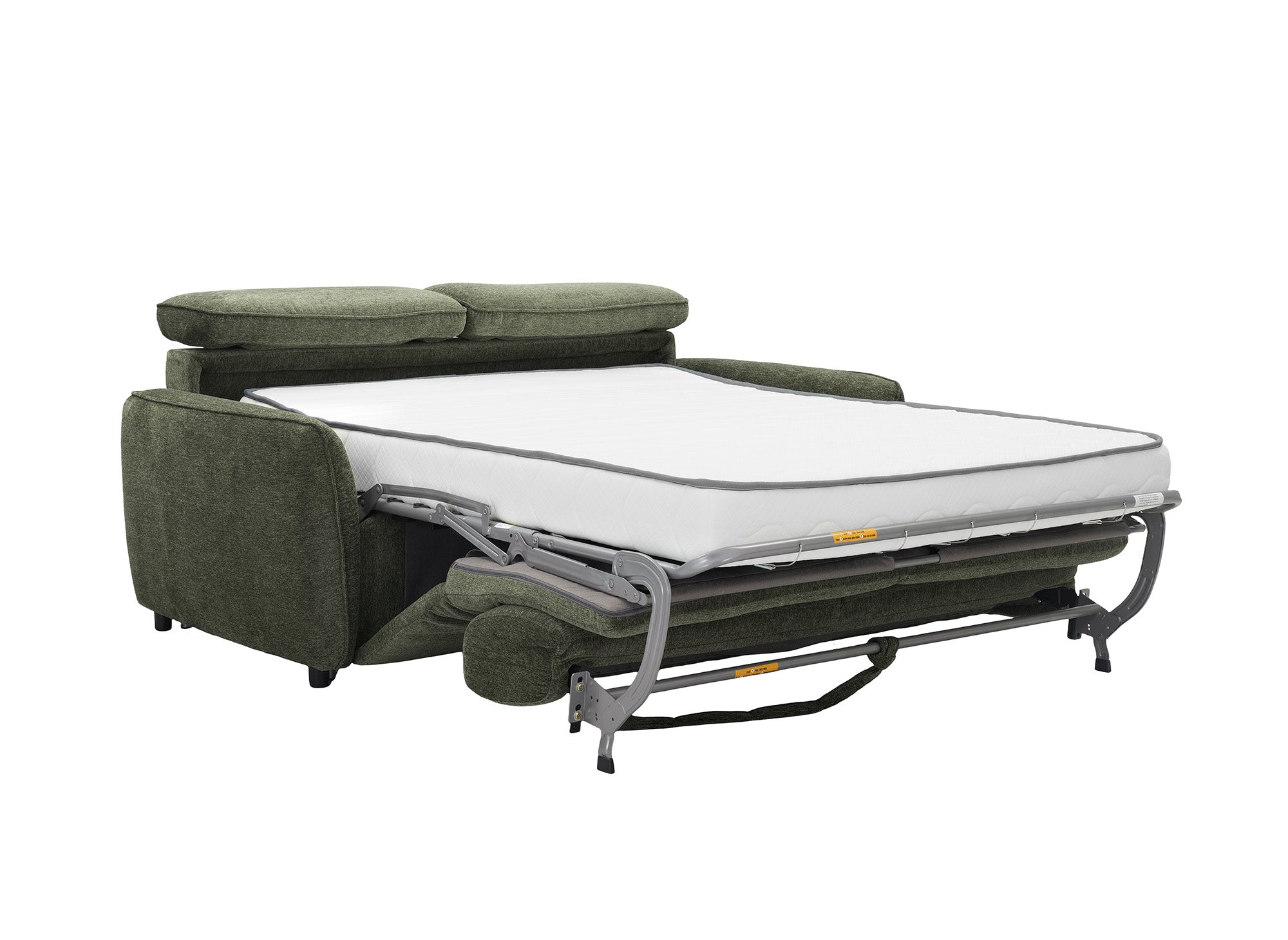 Express 3-Sitzer-Umwandelsofa aus grünem Strukturstoff JACINTHE