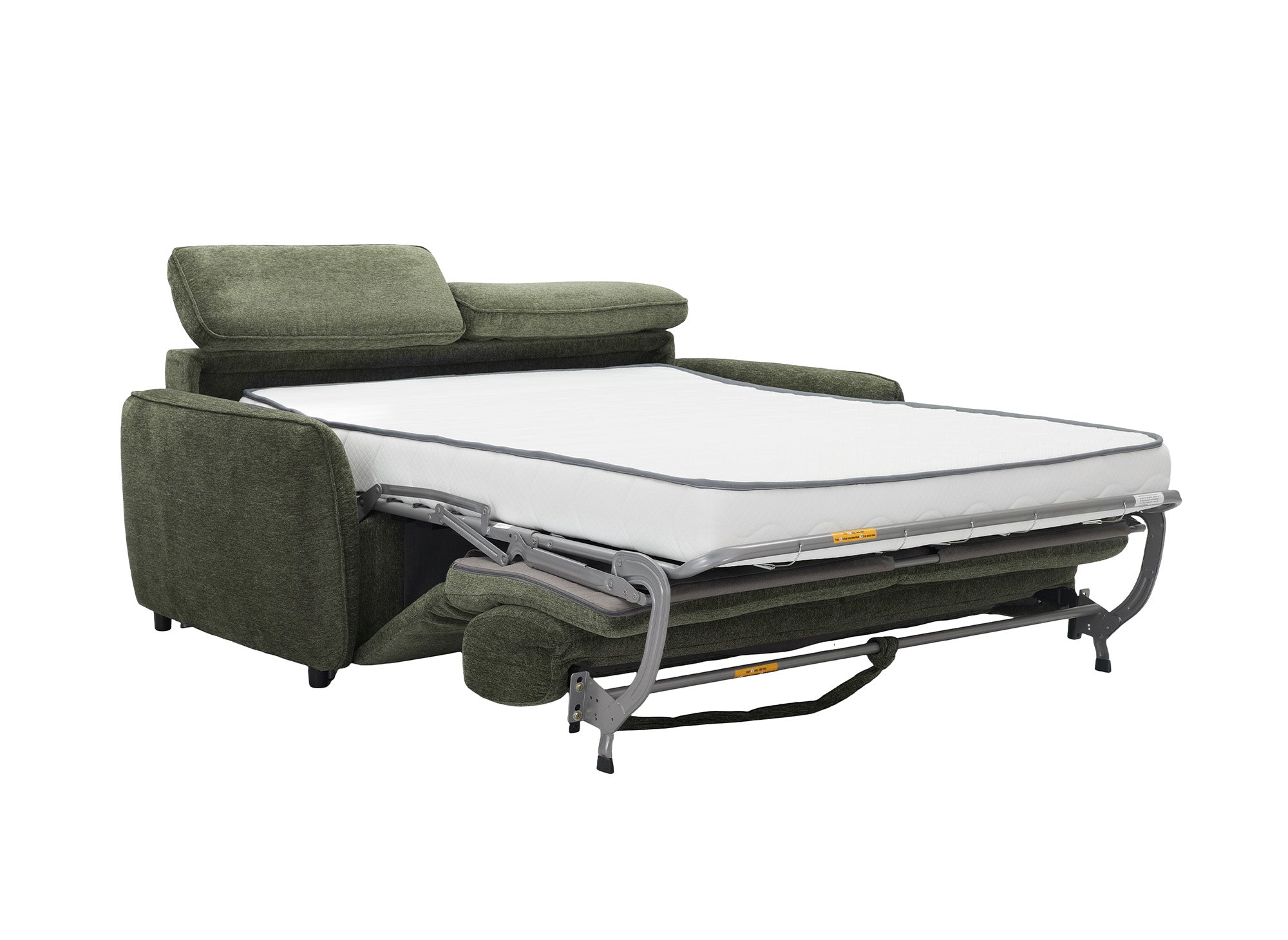 Express 3-Sitzer-Umwandelsofa aus grünem Strukturstoff JACINTHE