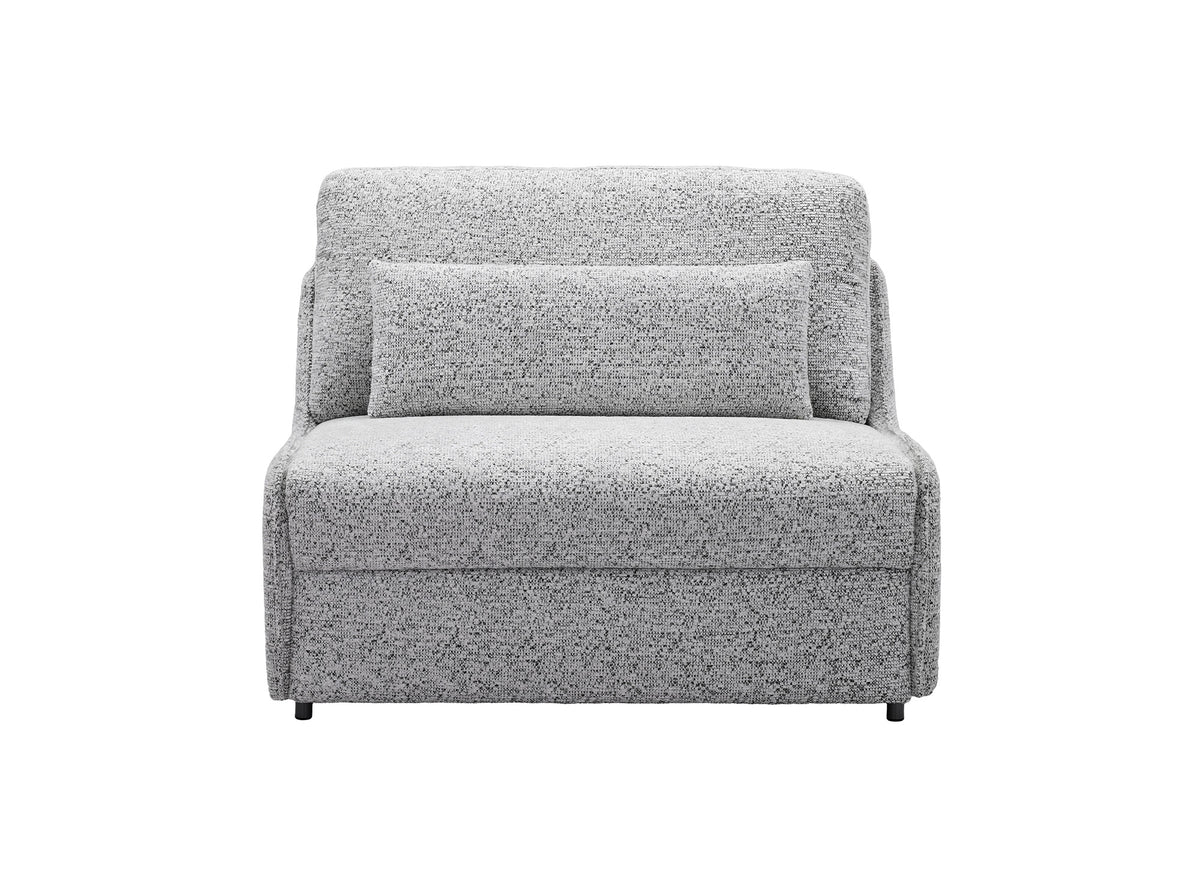 Express 1-Sitzer-Umbausofa aus grauem Frotteestoff IMELDA