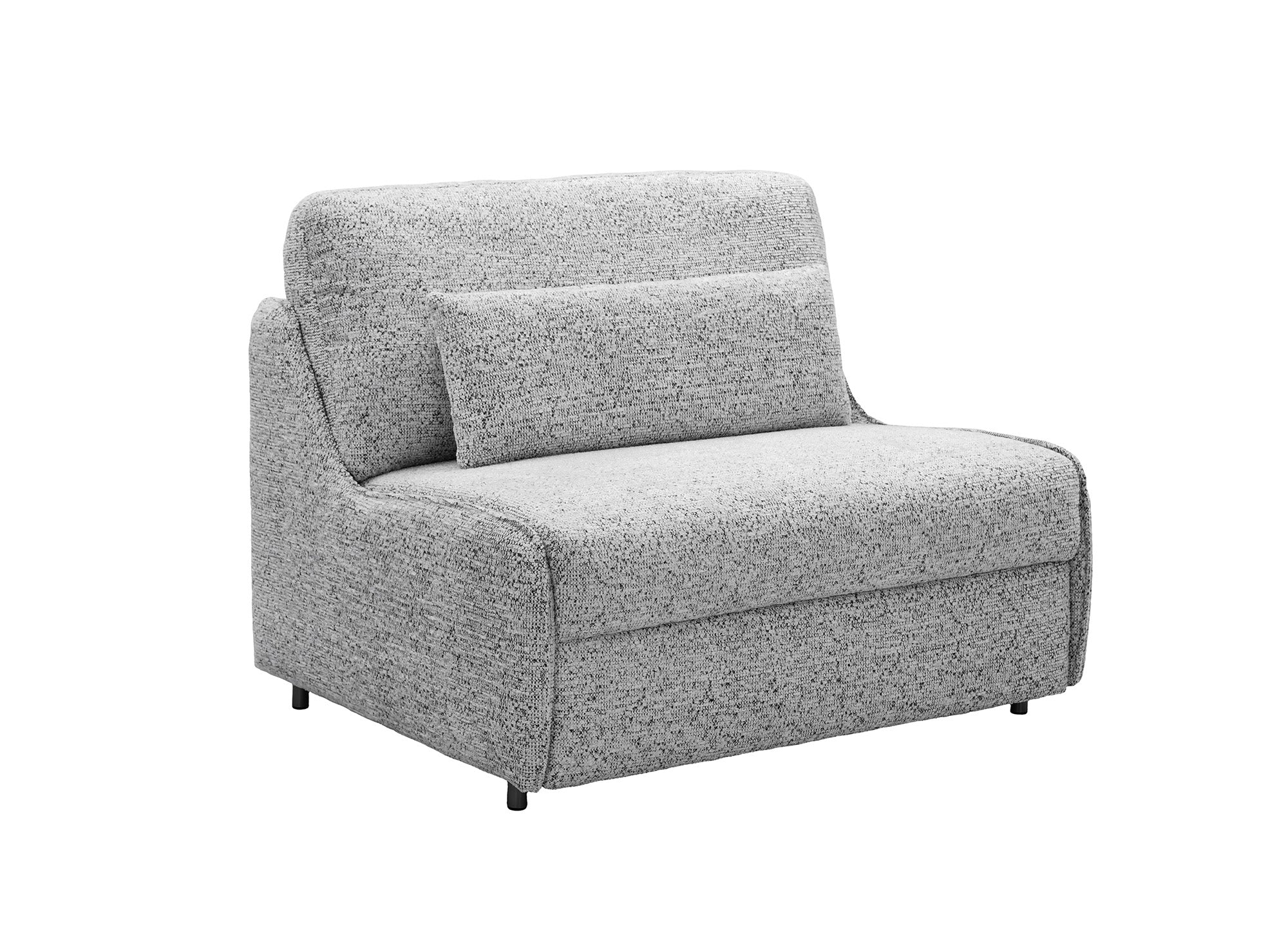 Express 1-Sitzer-Umbausofa aus grauem Frotteestoff IMELDA