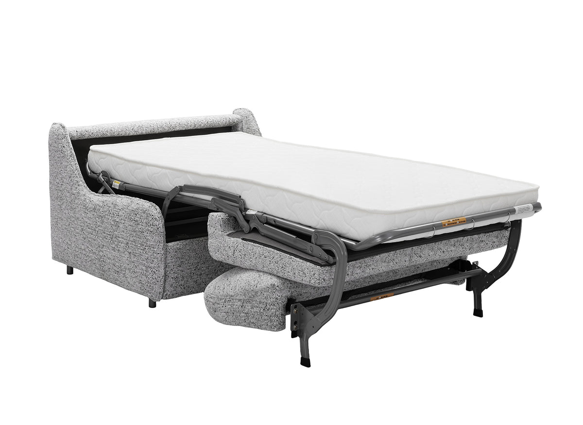 Express 1-Sitzer-Umbausofa aus grauem Frotteestoff IMELDA