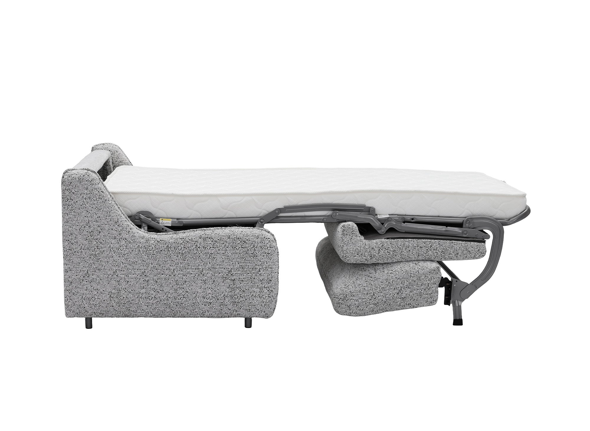 Express 1-Sitzer-Umbausofa aus grauem Frotteestoff IMELDA