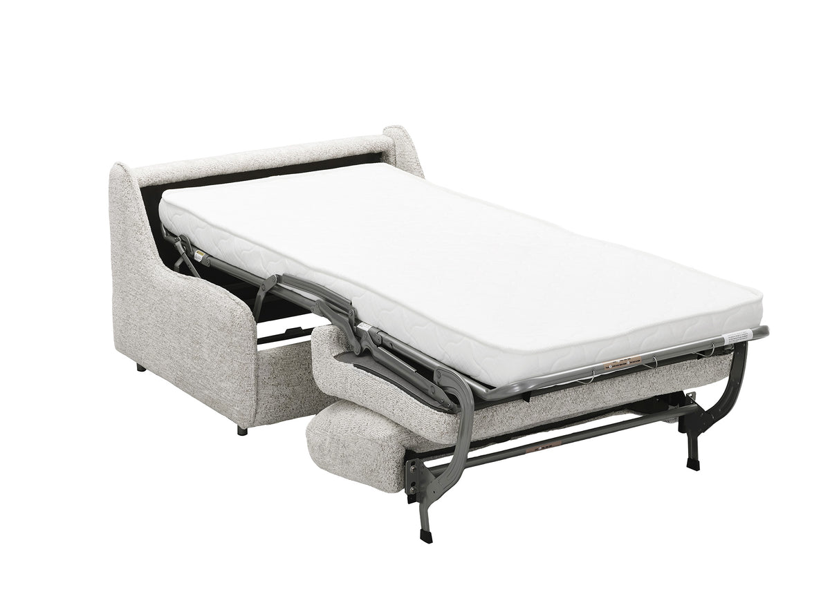 Express 1-Sitzer-Umbausofa aus beigem Frotteestoff IMELDA