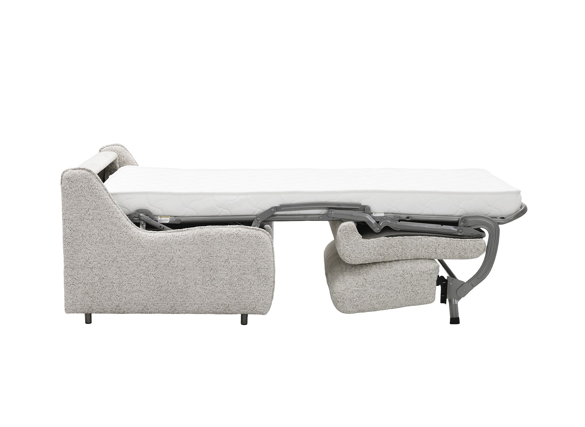 Express 1-Sitzer-Umbausofa aus beigem Frotteestoff IMELDA