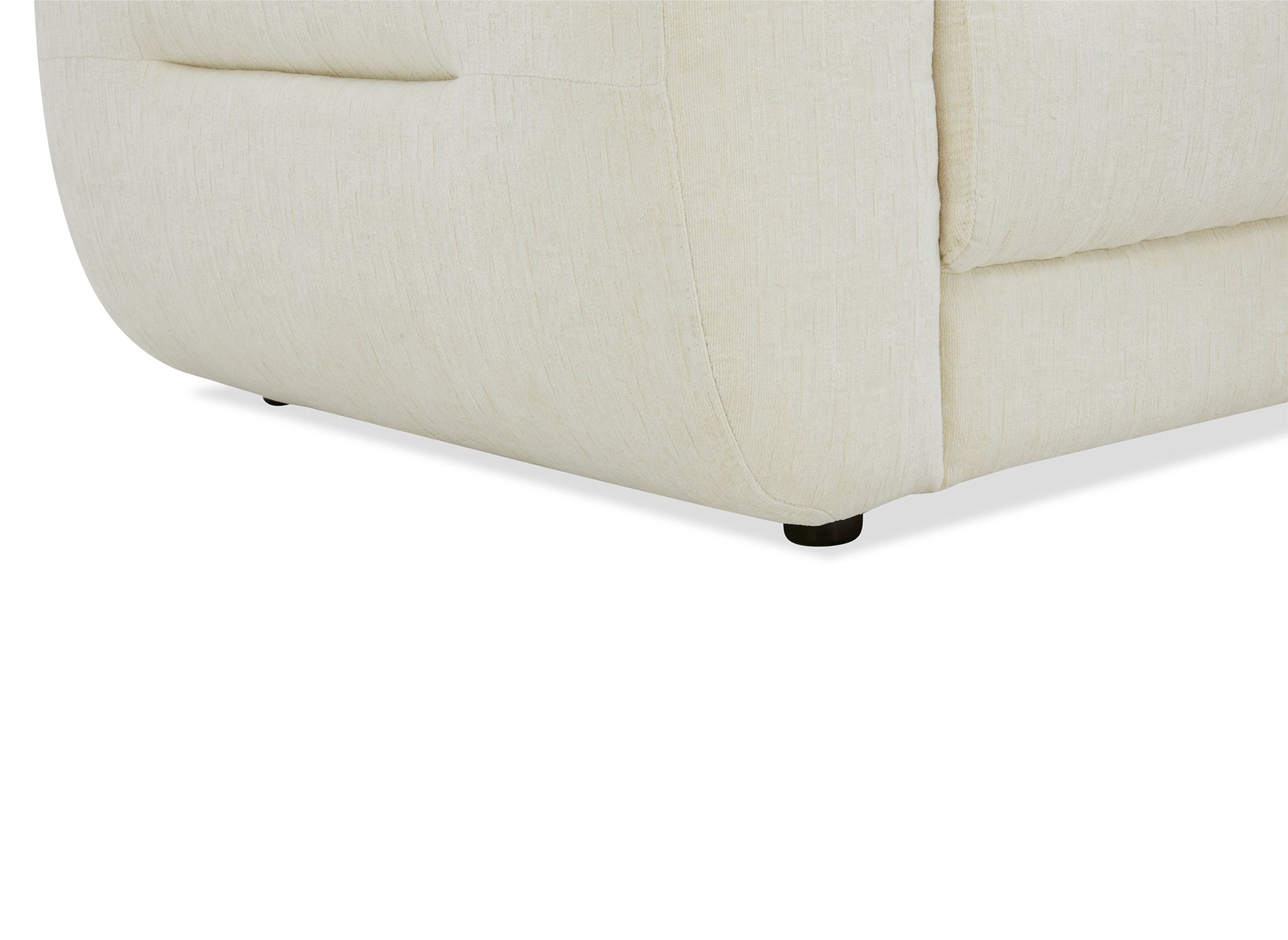 BALIANE Ecksofa aus beigefarbenem, meliertem Samt