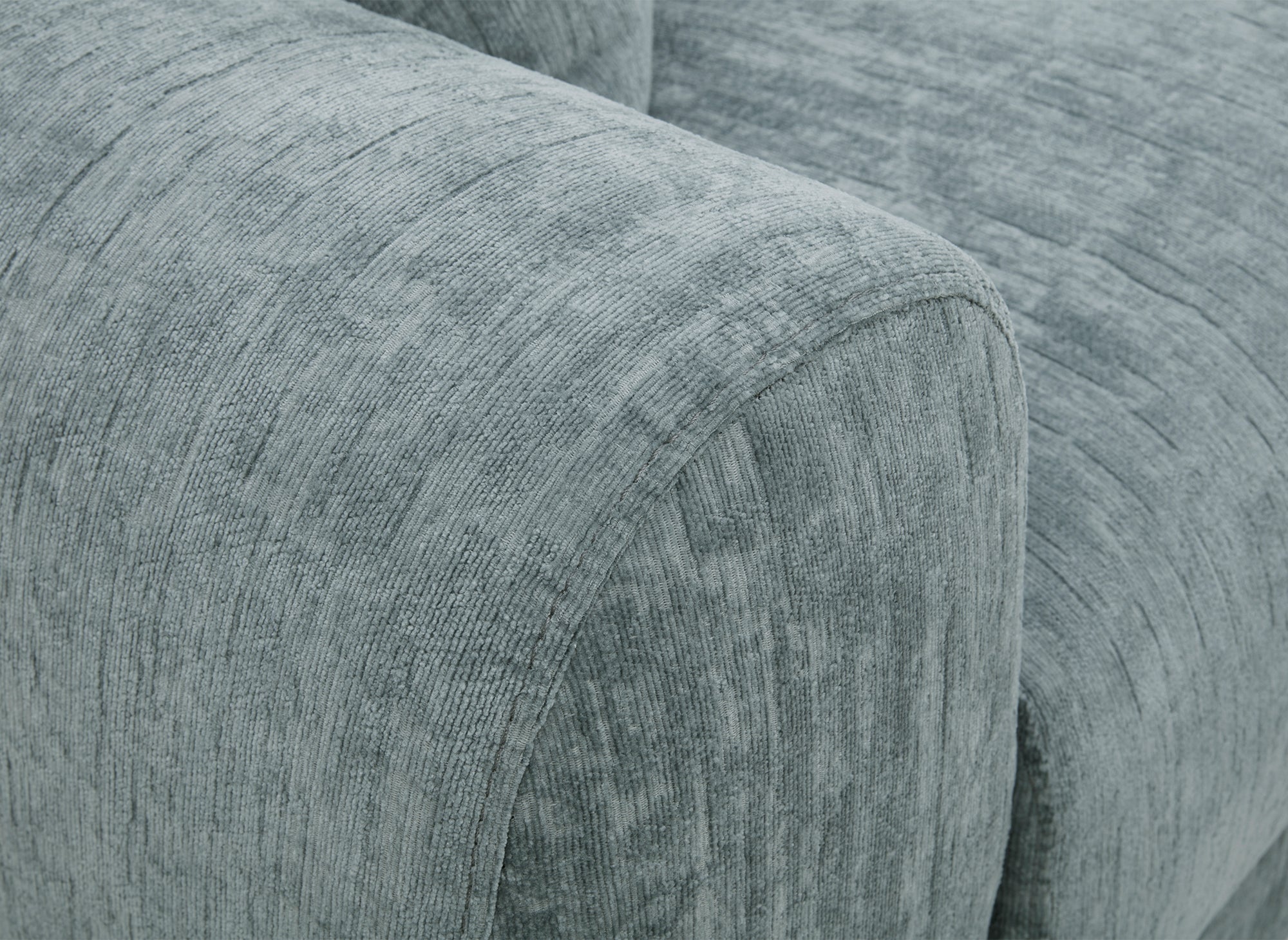 BALIANE Ecksofa aus blauem, gesprenkeltem Samt