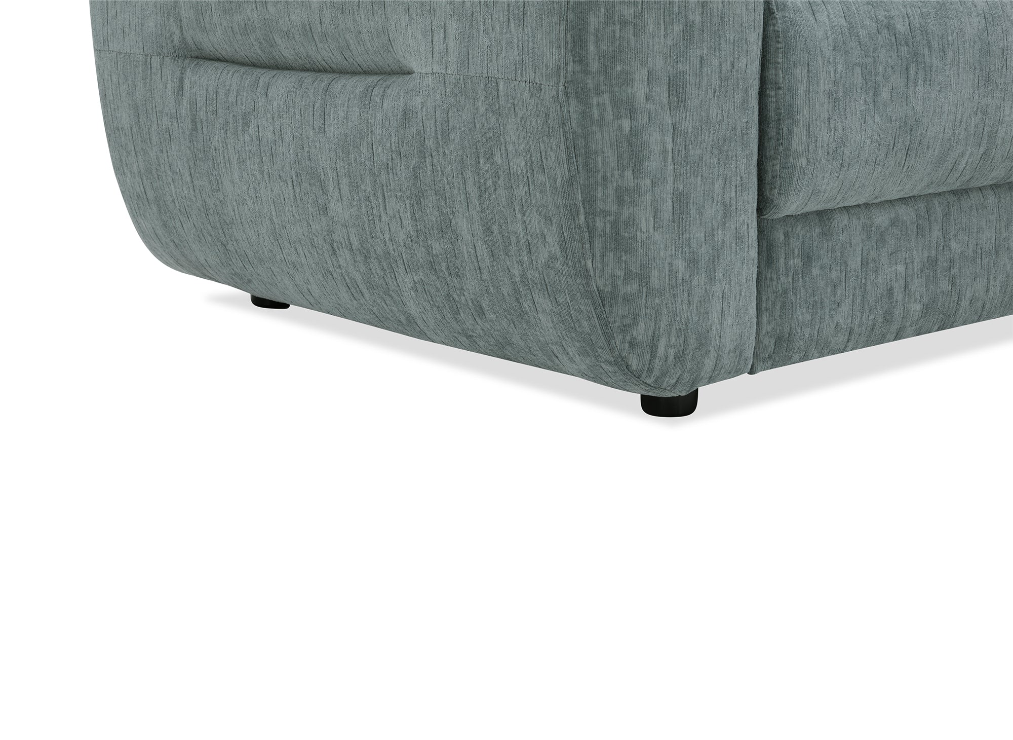 BALIANE Ecksofa aus blauem, gesprenkeltem Samt