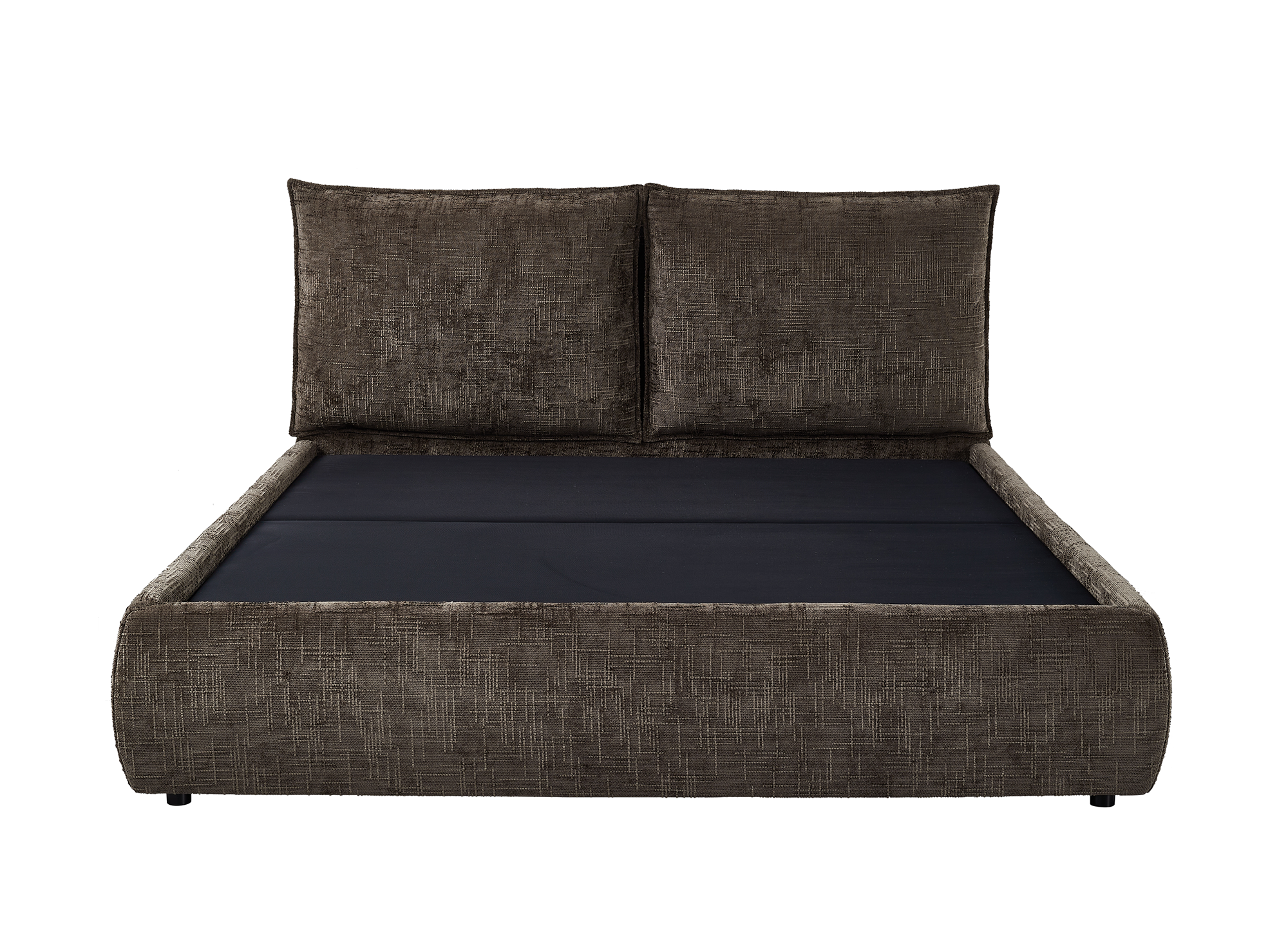 MELY Bettkasten aus braun meliertem Samt 180x200 cm