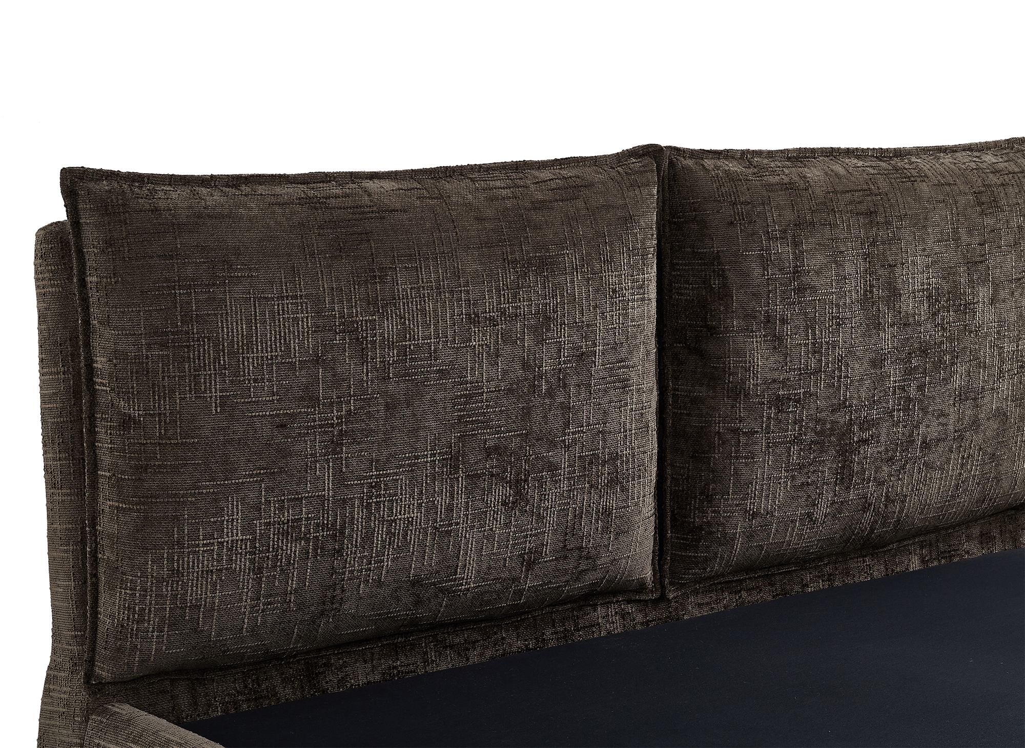 MELY Bettkasten aus braun meliertem Samt 180x200 cm