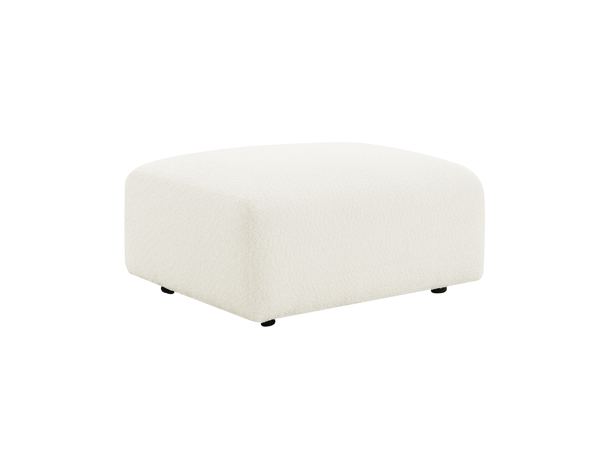 NYLA ecruweißer Frottee-Pouf