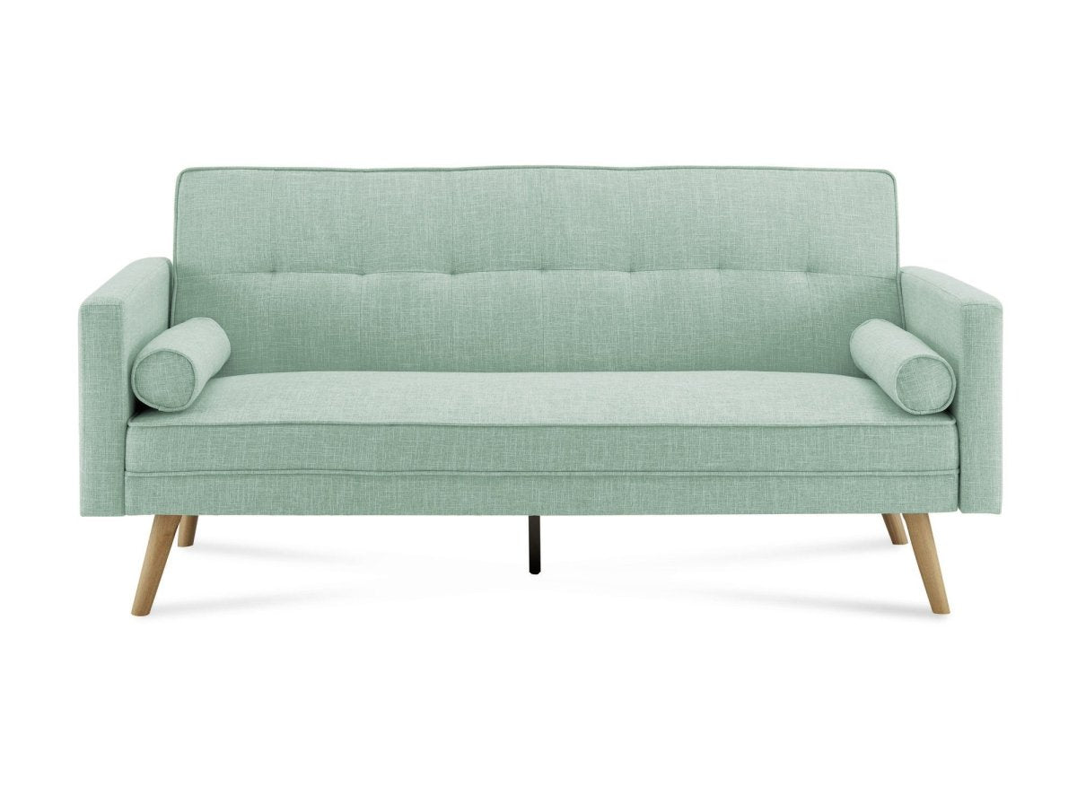 Banquette clic clac en tissu vert d'eau TANIA - DécoInParis