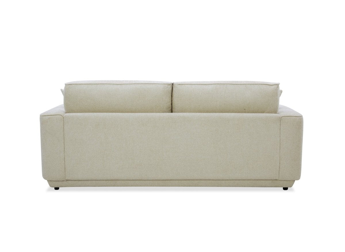 Canapé 3 places en velours chiné beige CARLOTA - DécoInParis