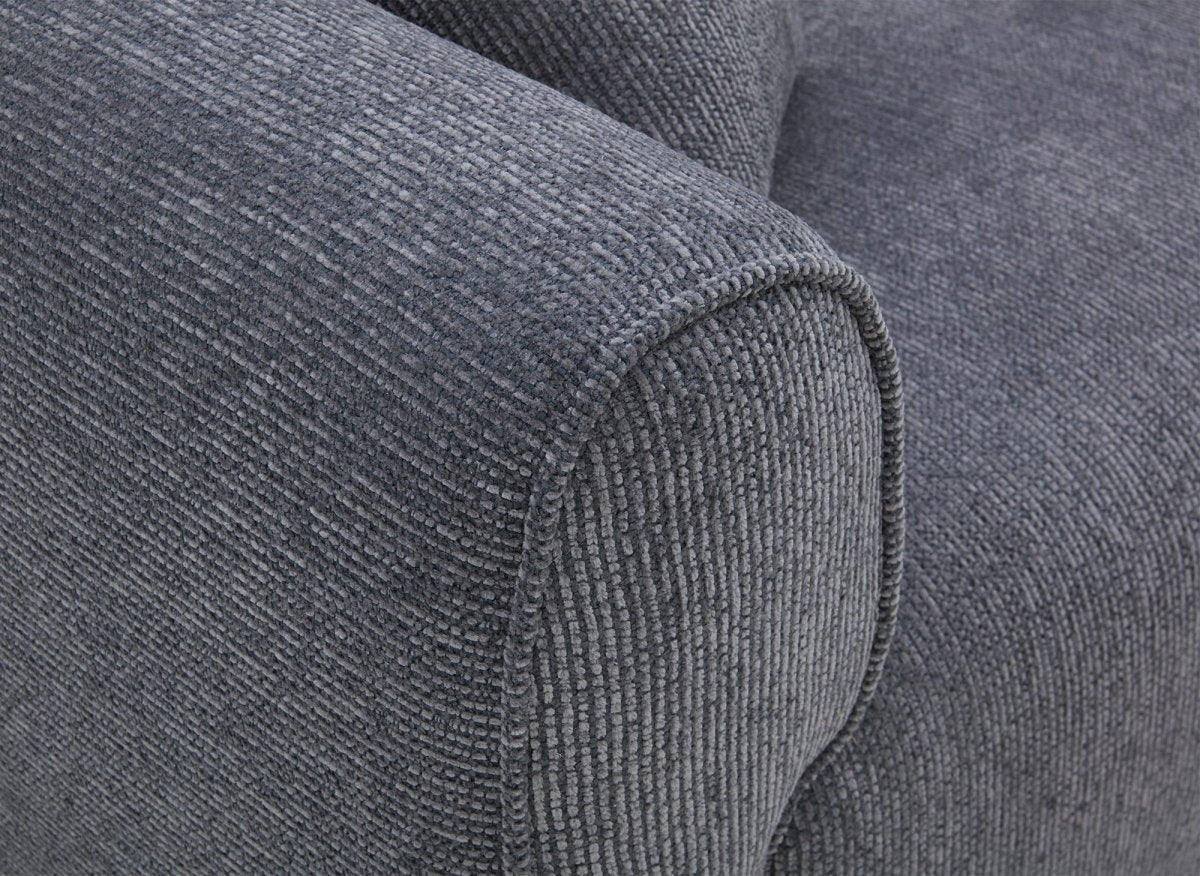 Canapé 3 places en velours texturé gris NALYA - DécoInParis