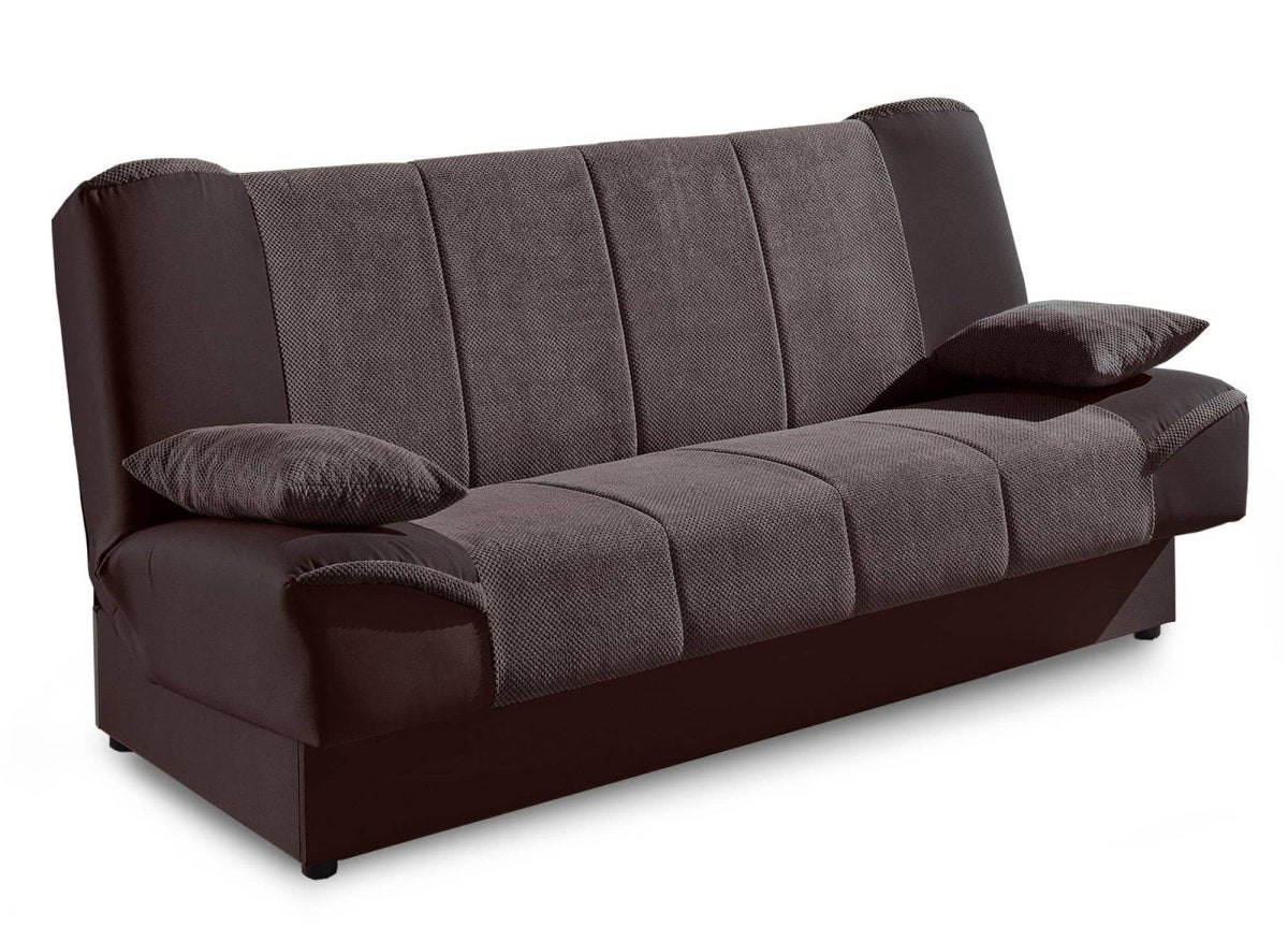 Canapé clic clac marron convertible NATI - DécoInParis