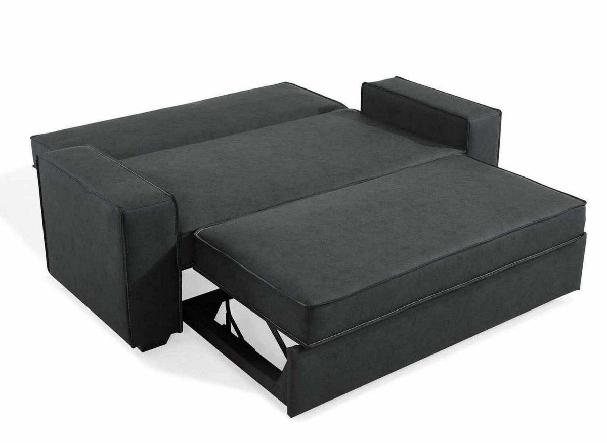 Canapé convertible 3 places gris JAMES - DécoInParis